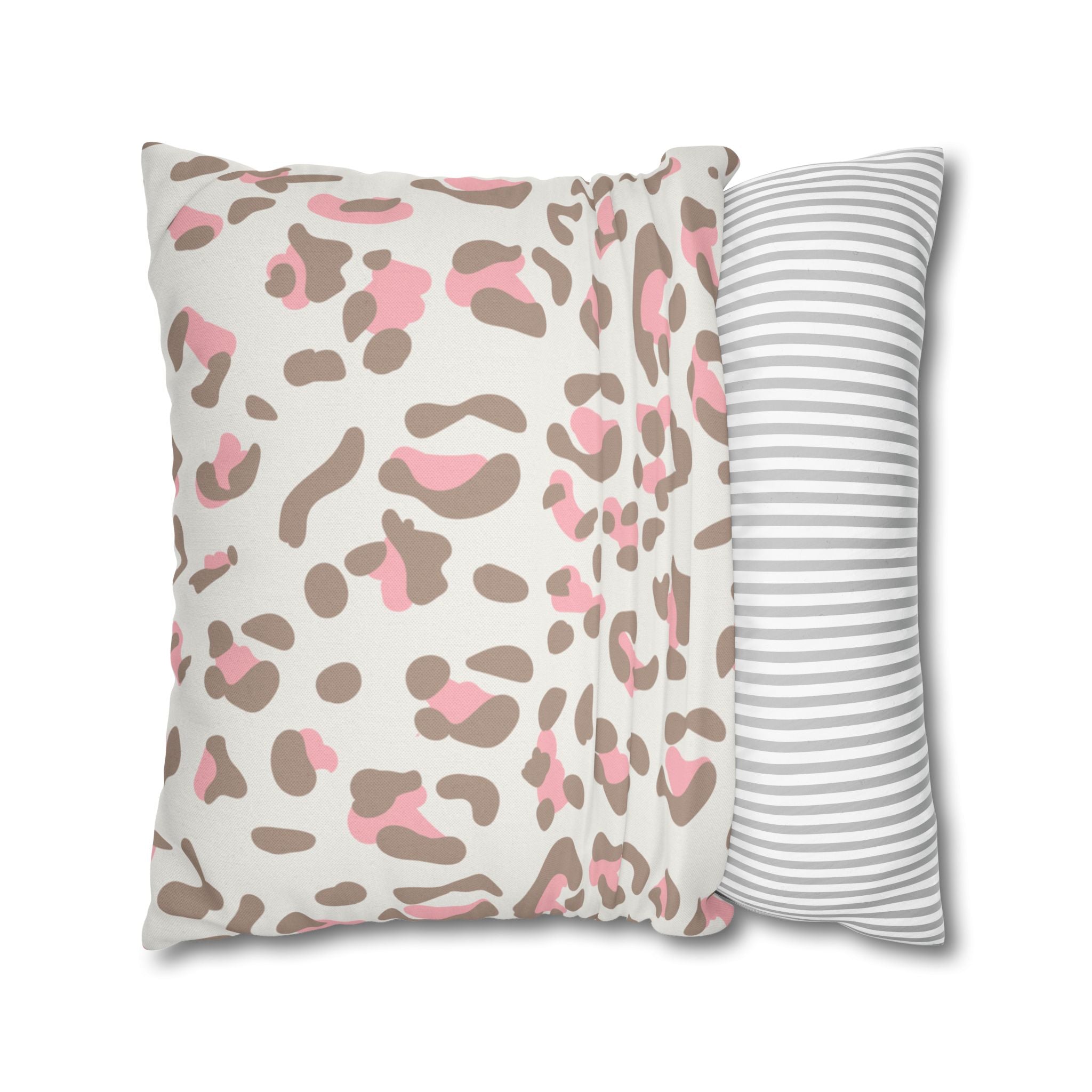 Pink and Brown Leopard Print Throw Pillow, Artsulli - Art is Long, Life is Short, Home Decor, , , , , , , 