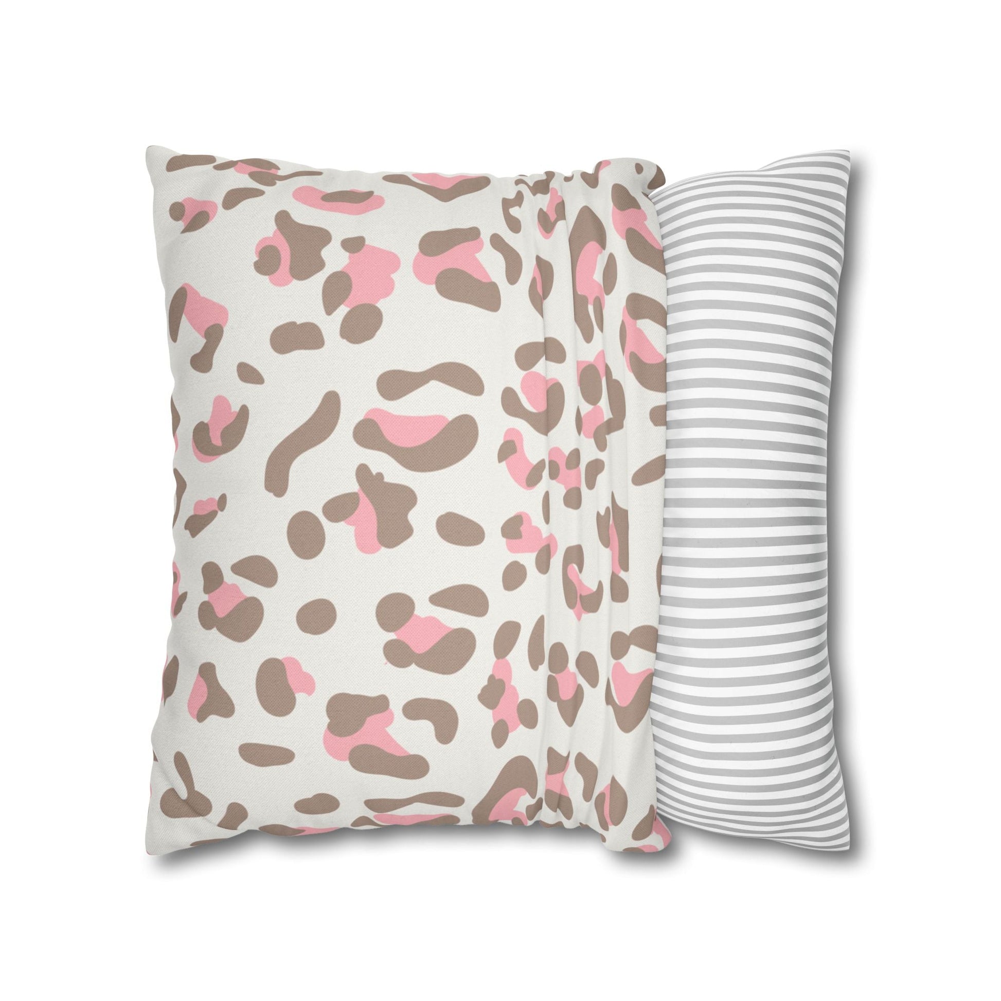 Pink and Brown Leopard Print Throw Pillow, Artsulli - Art is Long, Life is Short, Home Decor, , , , , , , 