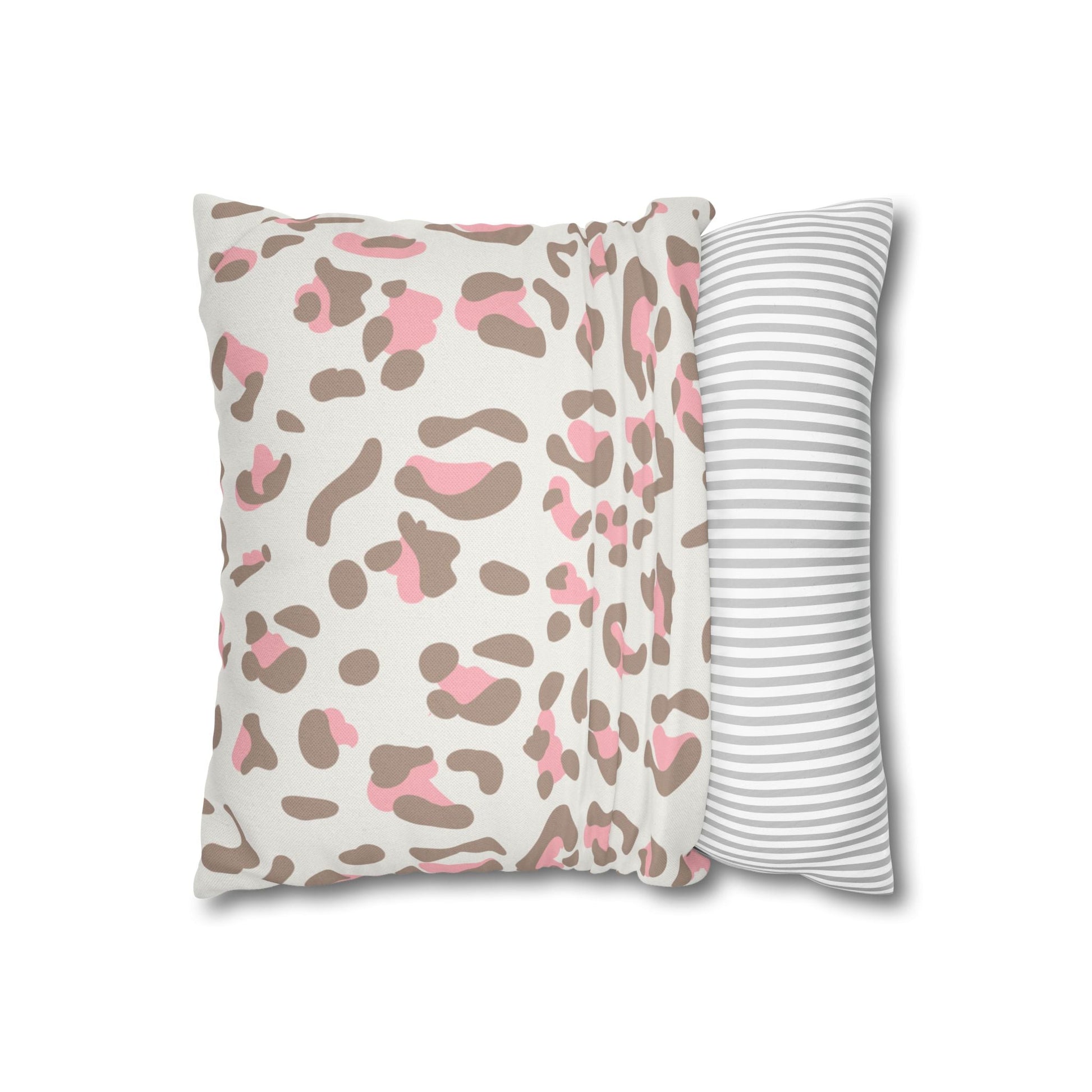 Pink and Brown Leopard Print Throw Pillow, Artsulli - Art is Long, Life is Short, Home Decor, , , , , , , 
