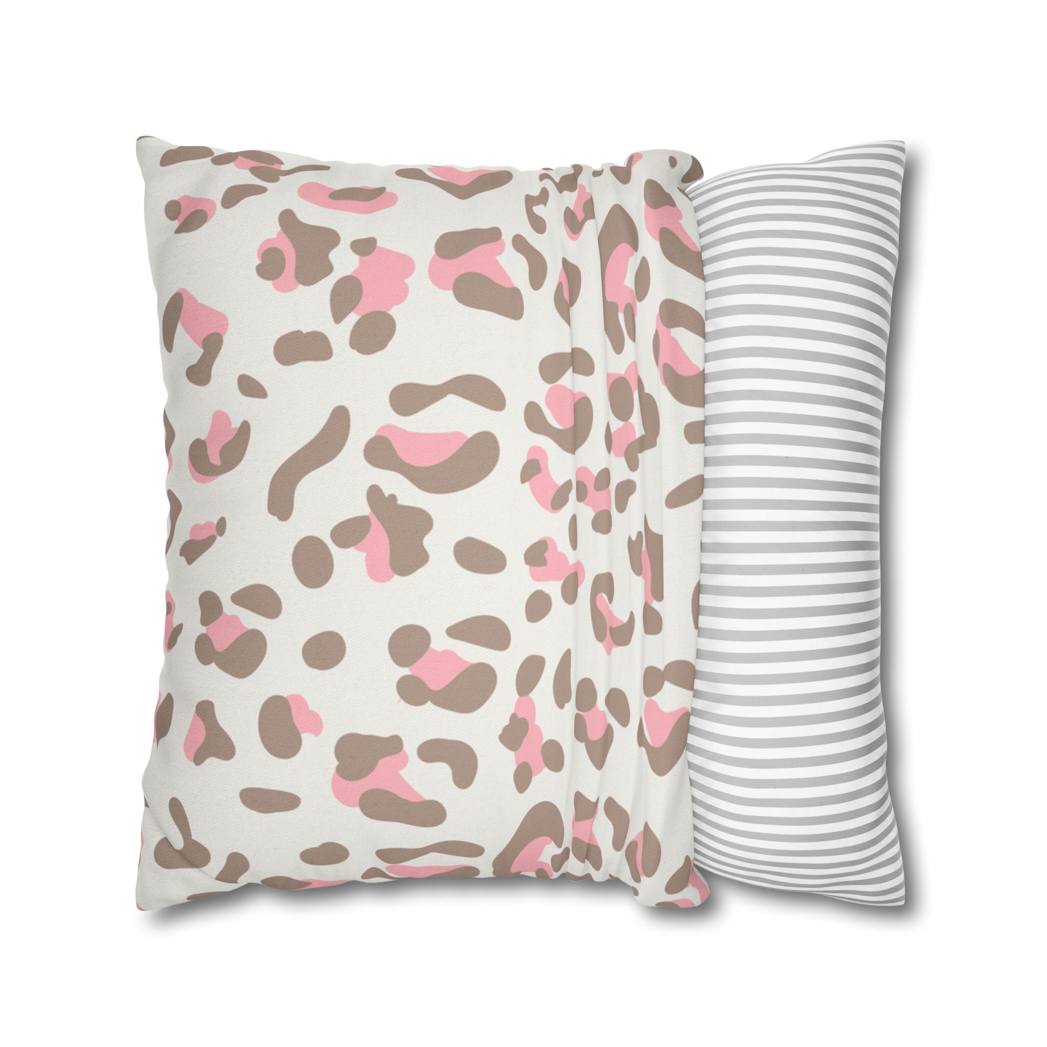 Pink and Brown Leopard Print Throw Pillow, Artsulli - Art is Long, Life is Short, Home Decor, , , , , , , 