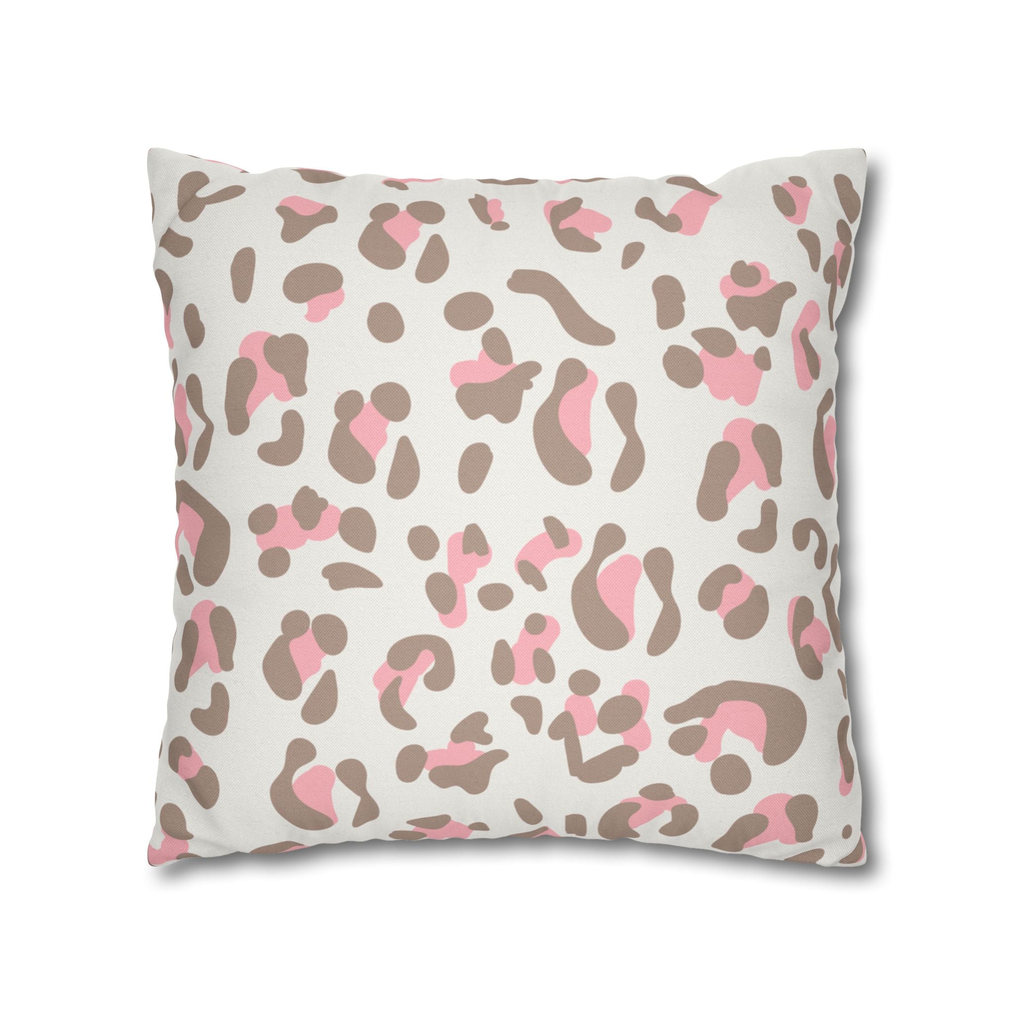 Pink and Brown Leopard Print Throw Pillow, Artsulli - Art is Long, Life is Short, Home Decor, , , , , , , 