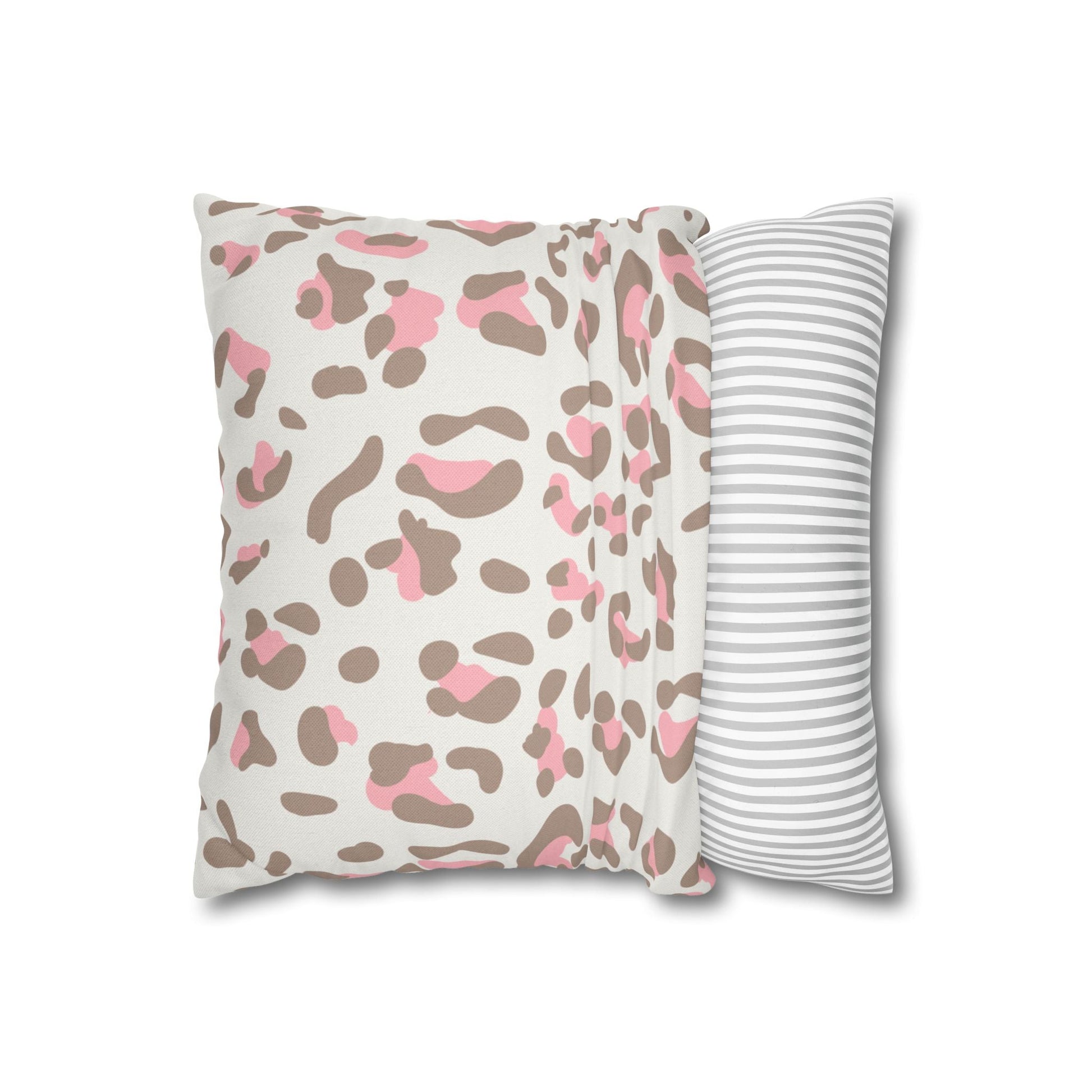 Pink and Brown Leopard Print Throw Pillow, Artsulli - Art is Long, Life is Short, Home Decor, , , , , , , 