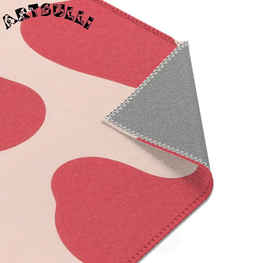 Pink and Cream Cow Print Area Rug, Artsulli - Art is Long, Life is Short, Home Decor, , , , , , , 