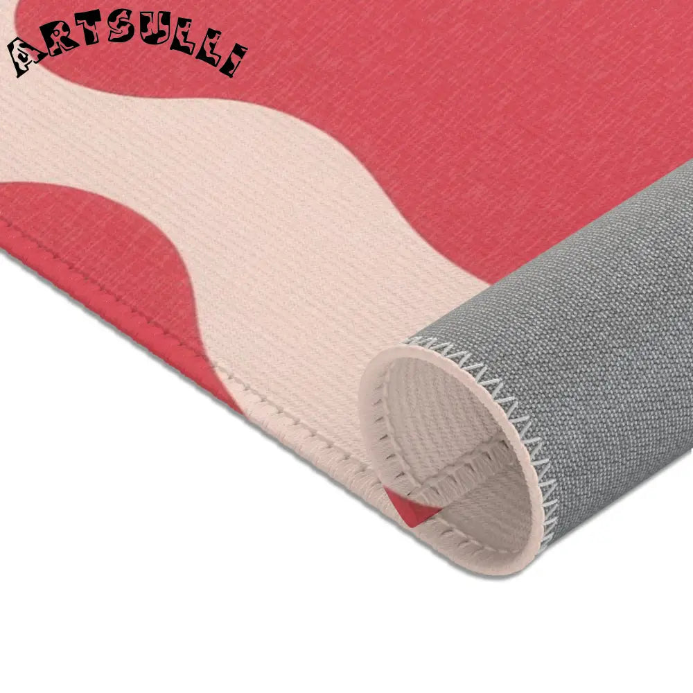Pink and Cream Cow Print Area Rug, Artsulli - Art is Long, Life is Short, Home Decor, , , , , , , 