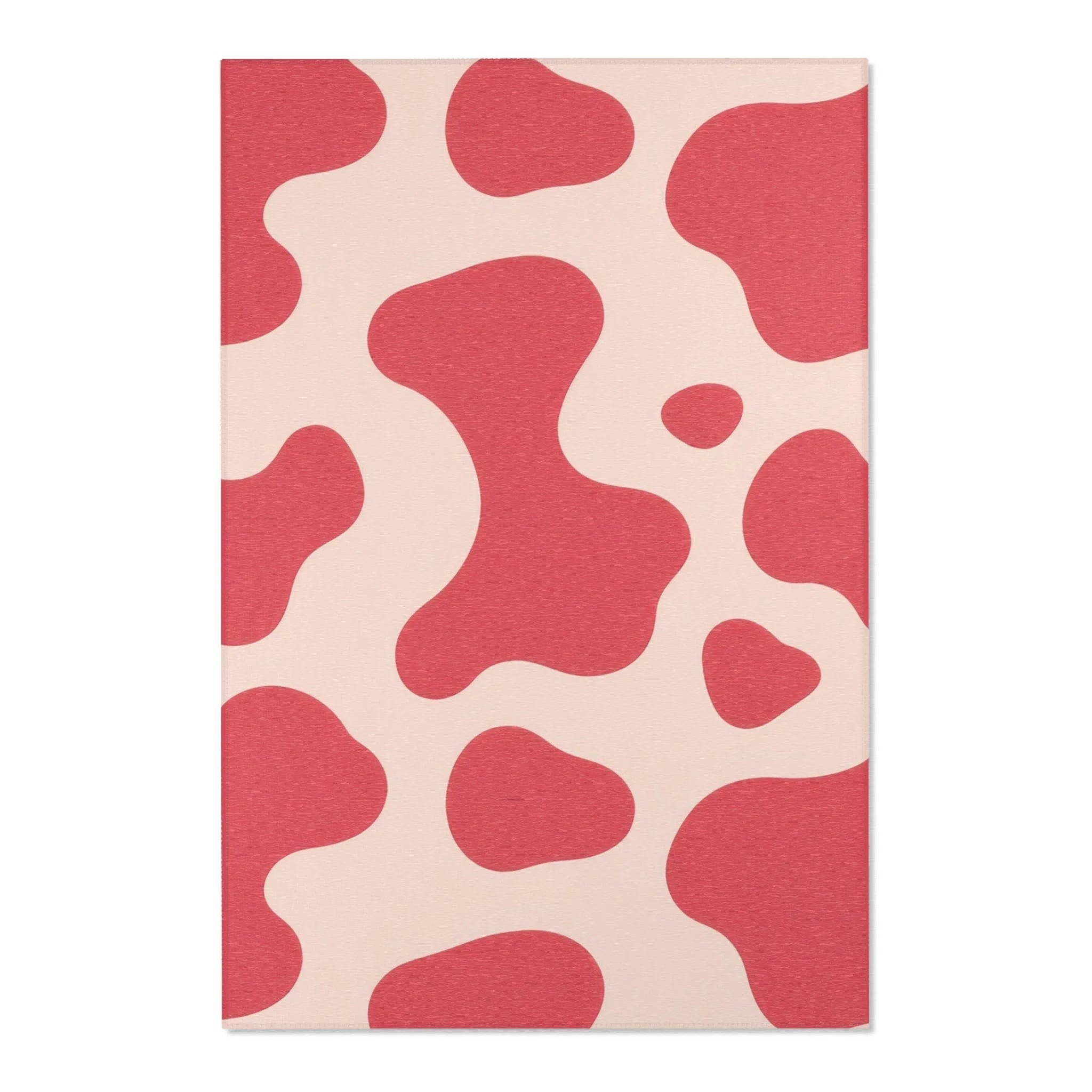 Pink and Cream Cow Print Area Rug, Artsulli - Art is Long, Life is Short, Home Decor, Size, 48" × 72", , , , , 94494490849500465410