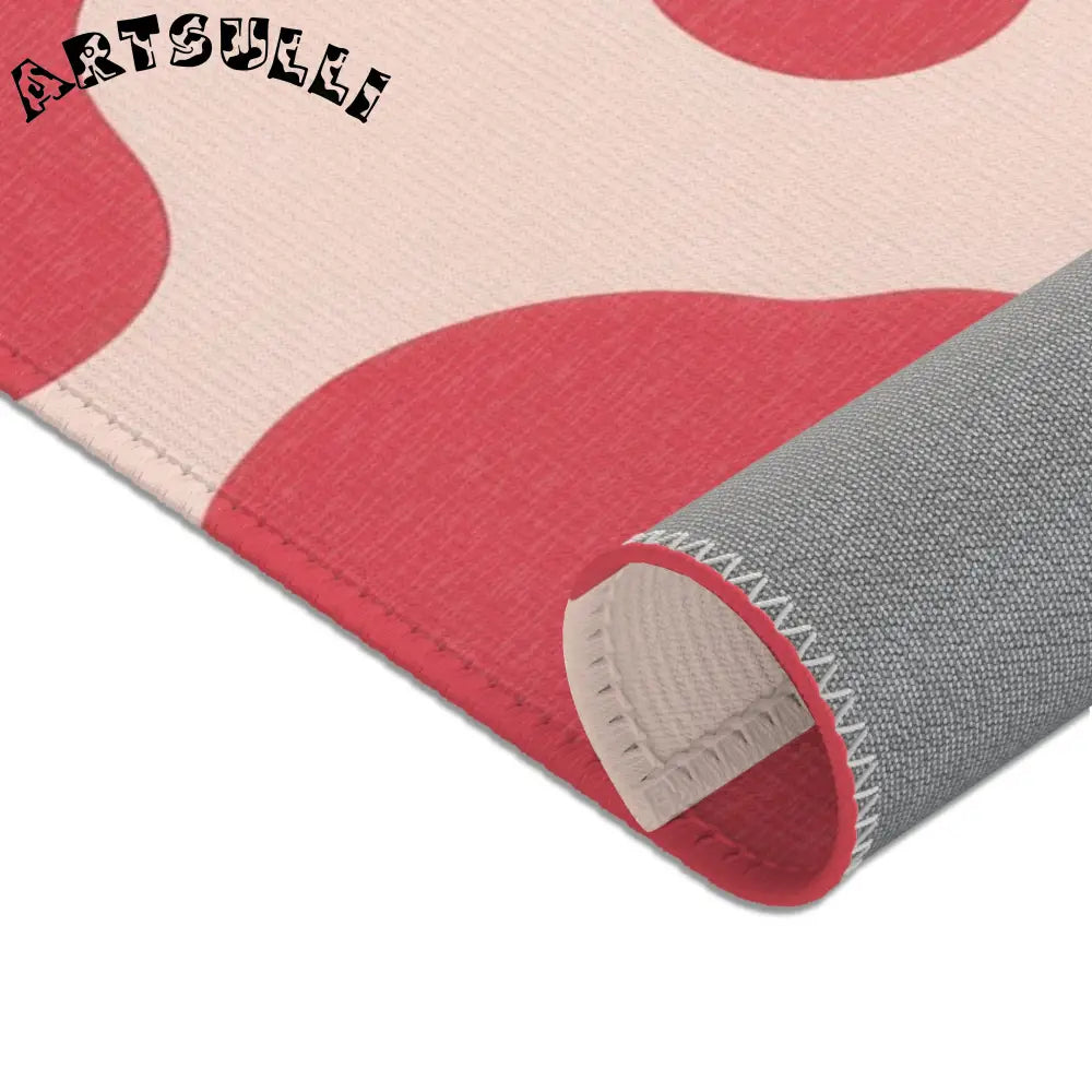 Pink and Cream Cow Print Area Rug, Artsulli - Art is Long, Life is Short, Home Decor, , , , , , , 