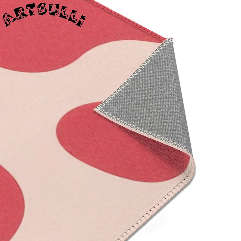 Pink and Cream Cow Print Area Rug, Artsulli - Art is Long, Life is Short, Home Decor, , , , , , , 