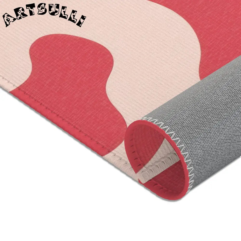 Pink and Cream Cow Print Area Rug, Artsulli - Art is Long, Life is Short, Home Decor, , , , , , , 