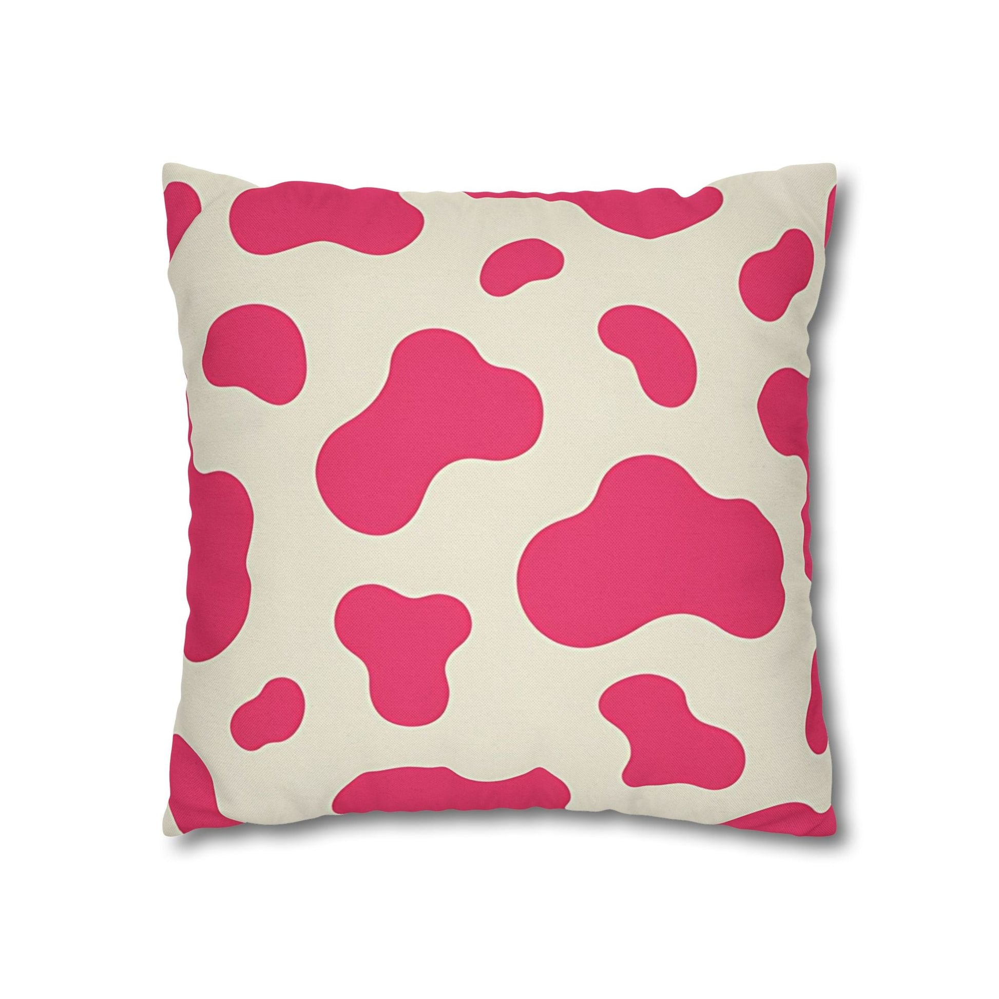 Pink and Cream Cow Print Throw Pillow, Artsulli - Art is Long, Life is Short, Home Decor, , , , , , , 