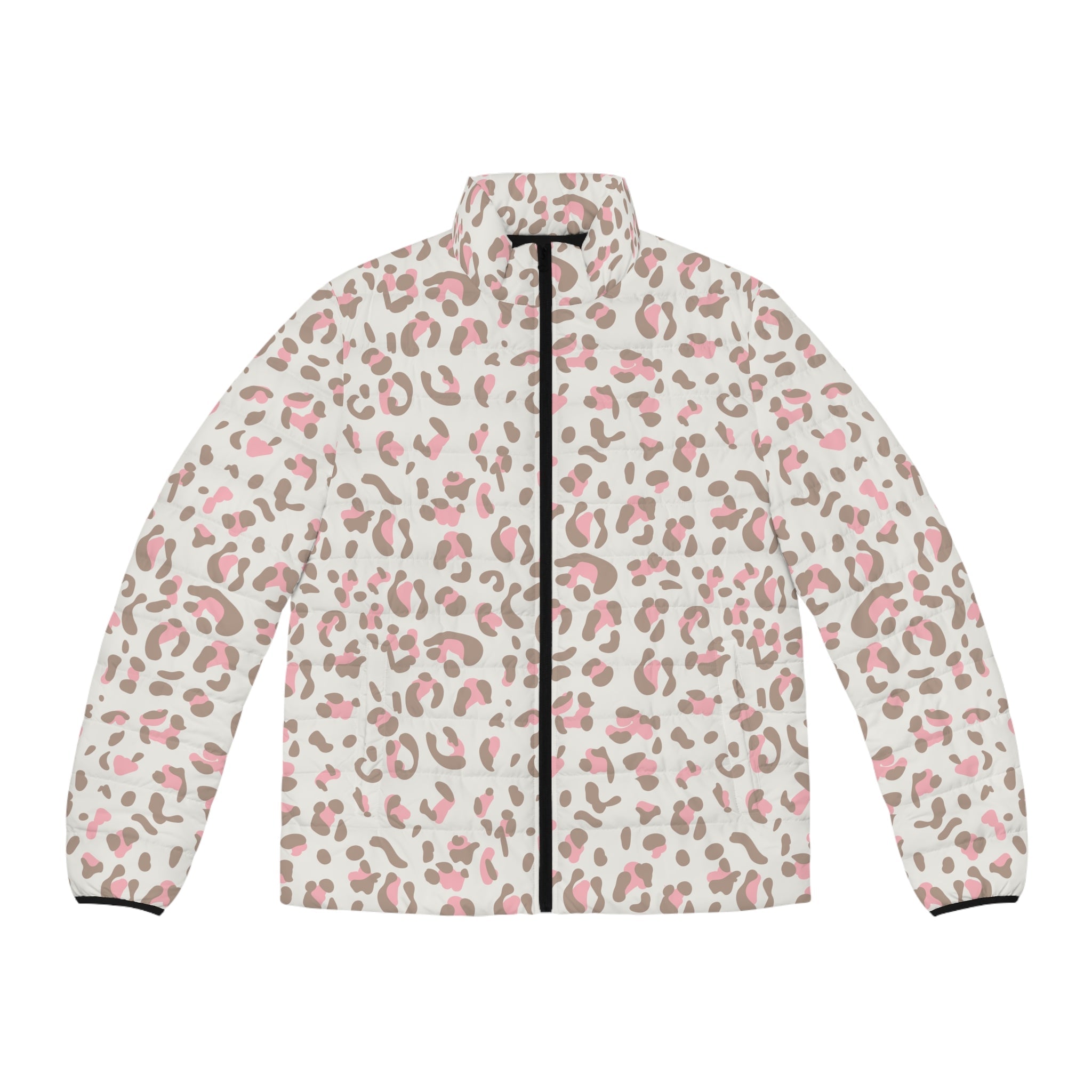 JAKKOUTTHEBXX Pink and Grey Leopard Puffer Jacket 2025