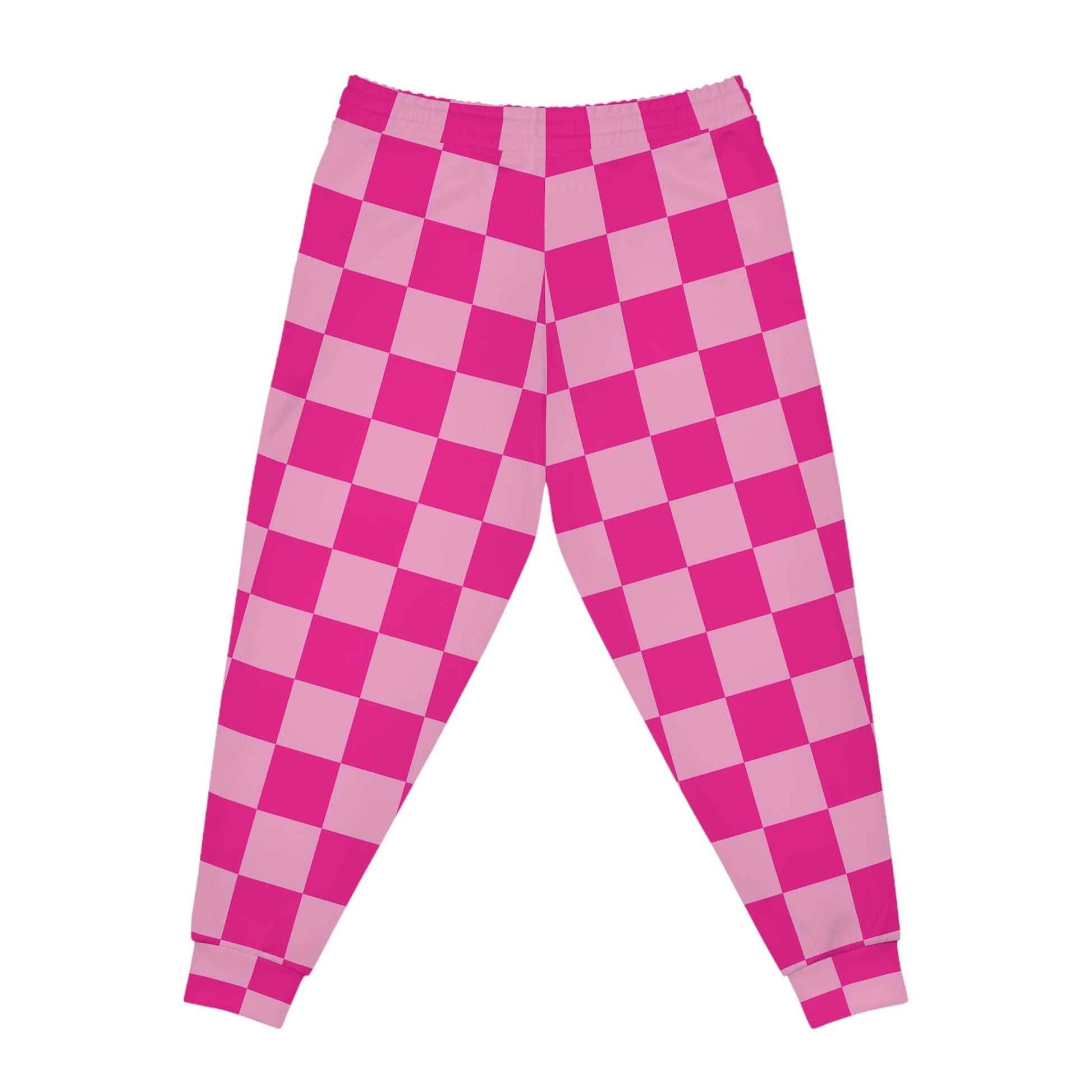 Pink and Hot Pink Checker Joggers, Artsulli - Art is Long, Life is Short, All Over Prints, , , , , , , 