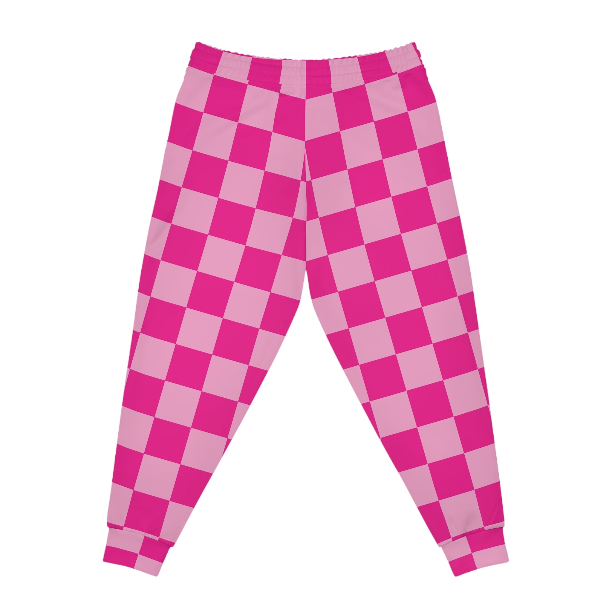 Pink and Hot Pink Checker Joggers, Artsulli - Art is Long, Life is Short, All Over Prints, , , , , , , 