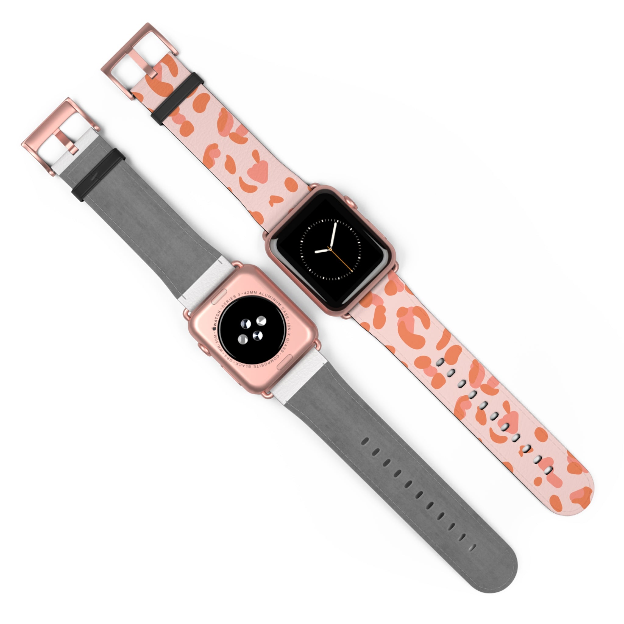 Pink and Orange Leopard Apple Watch Band, Artsulli - Art is Long, Life is Short, Accessories, , , , , , , 