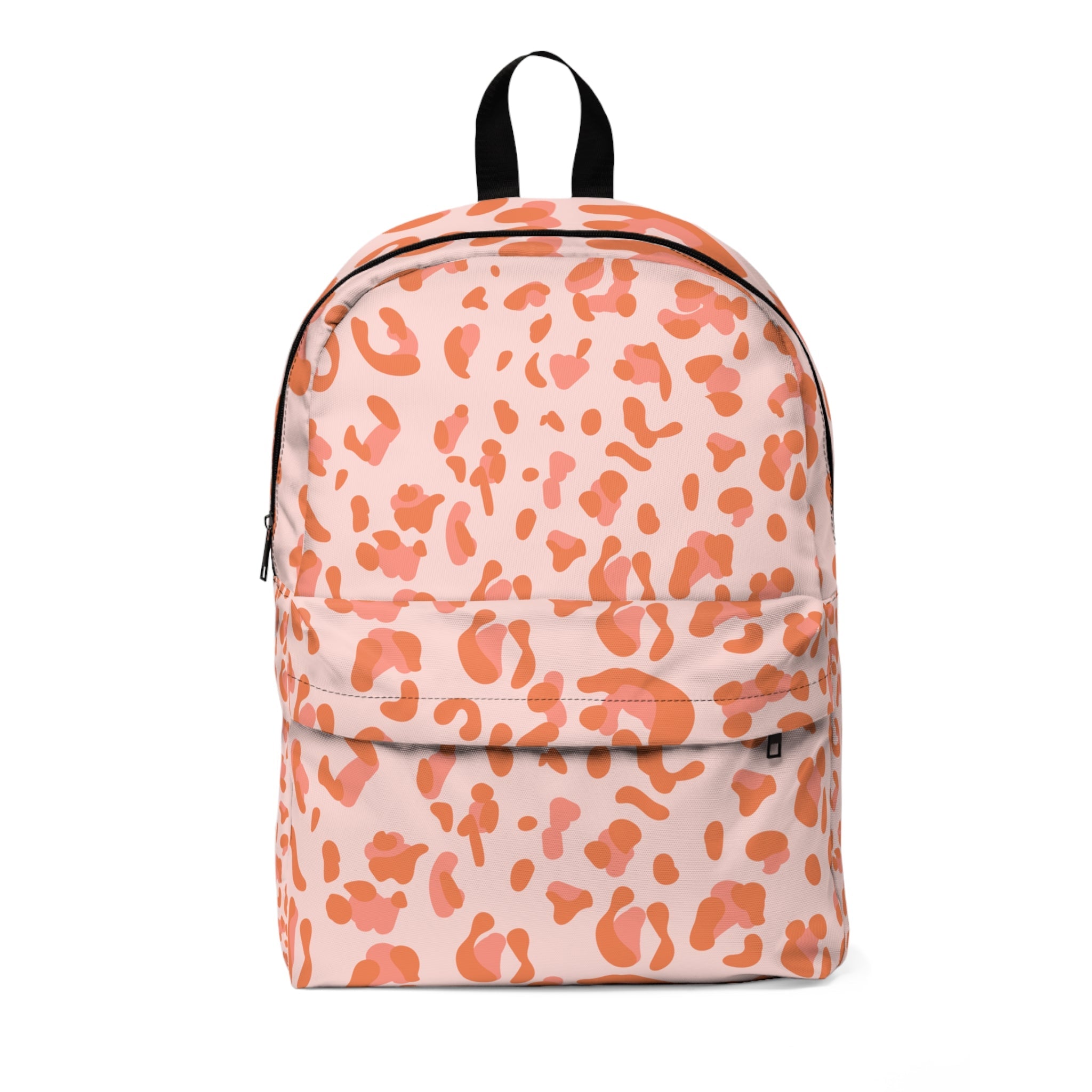 Printify Pink and Orange Leopard Print Backpack 2025