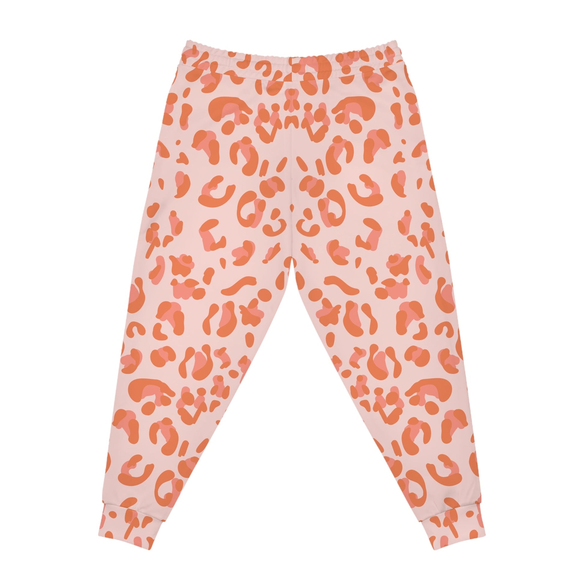 Pink and Orange Leopard Print Joggers, Artsulli - Art is Long, Life is Short, All Over Prints, , , , , , , 