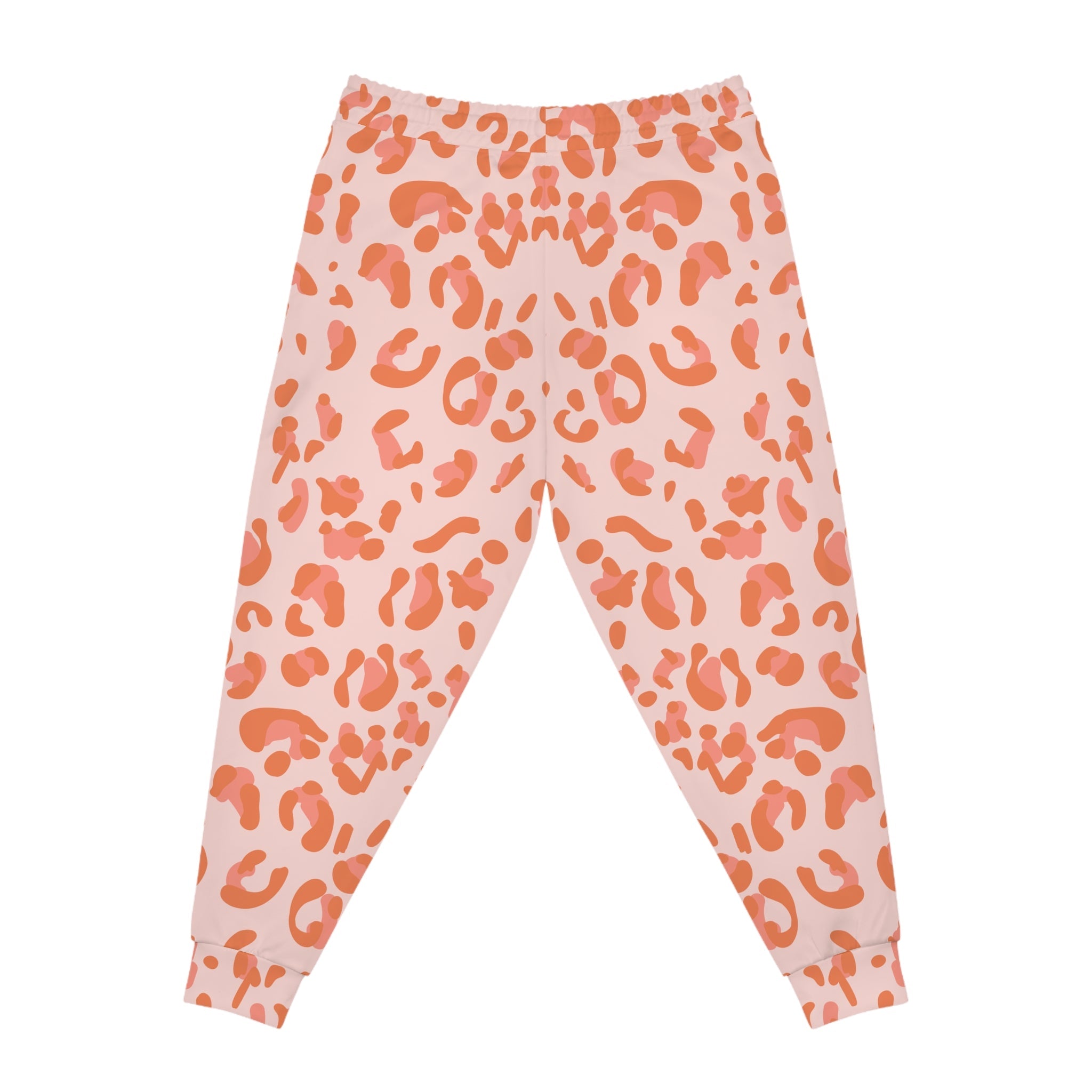 Pink and Orange Leopard Print Joggers, Artsulli - Art is Long, Life is Short, All Over Prints, , , , , , , 
