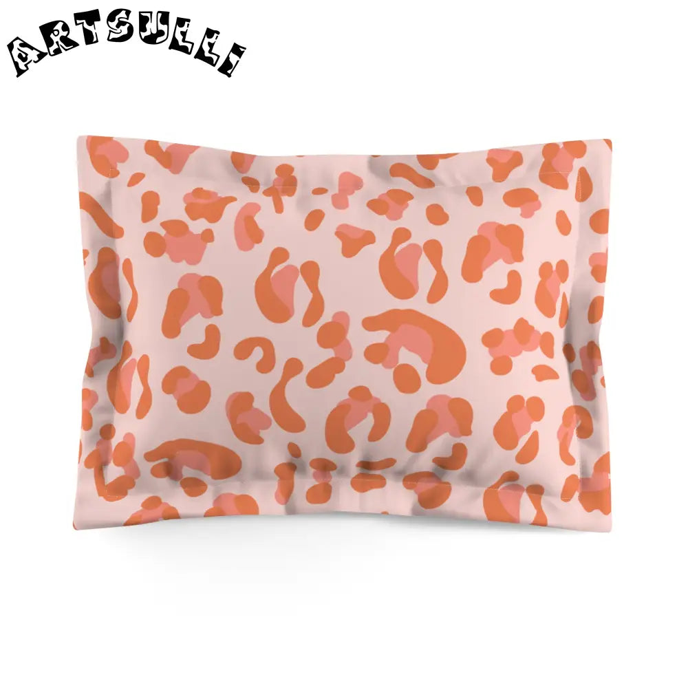 Pink and Orange Leopard Print Pillow Sham, Artsulli - Art is Long, Life is Short, Home Decor, Size, Standard, , , , , 13647302767294299605