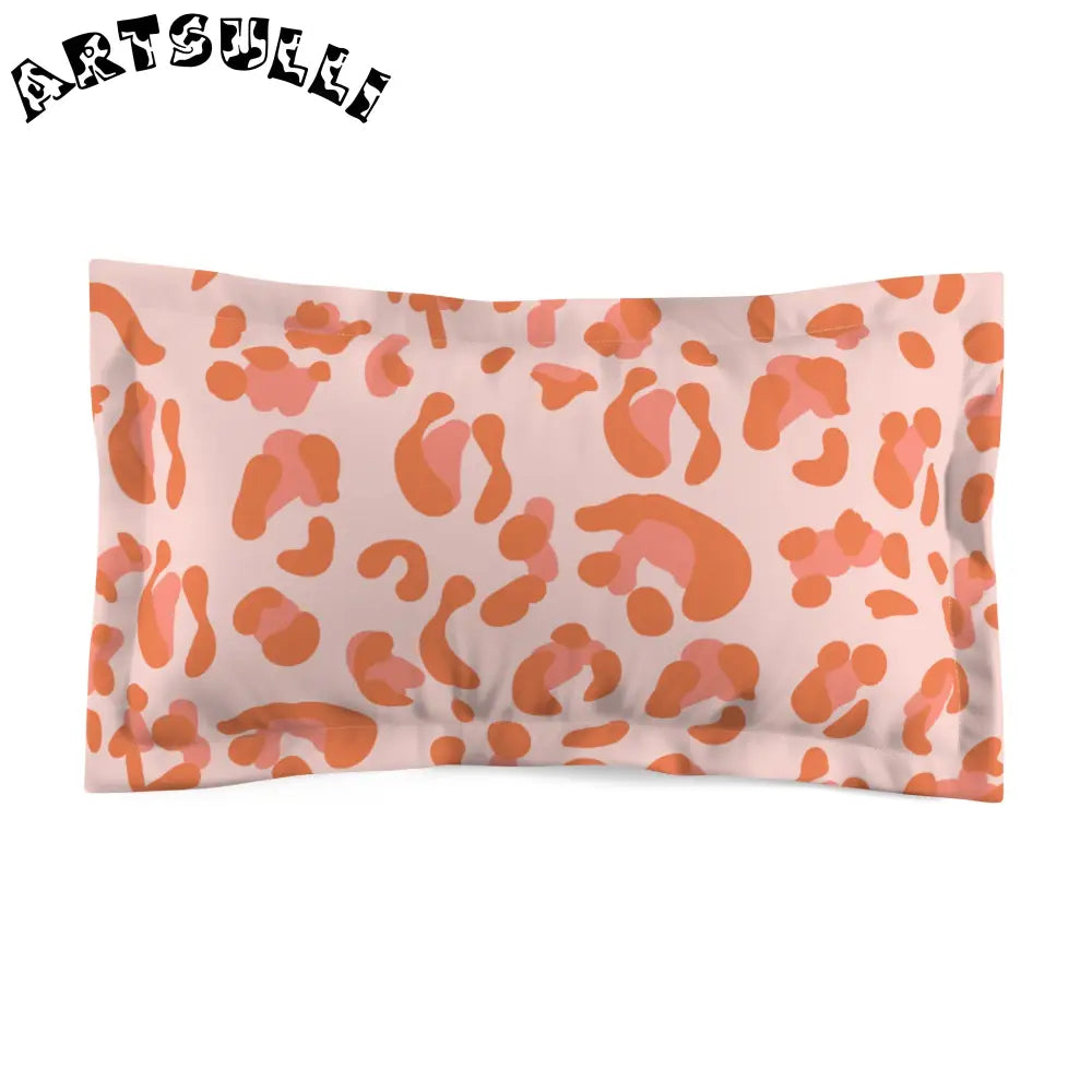 Pink and Orange Leopard Print Pillow Sham, Artsulli - Art is Long, Life is Short, Home Decor, Size, King, , , , , 14316134986220166062