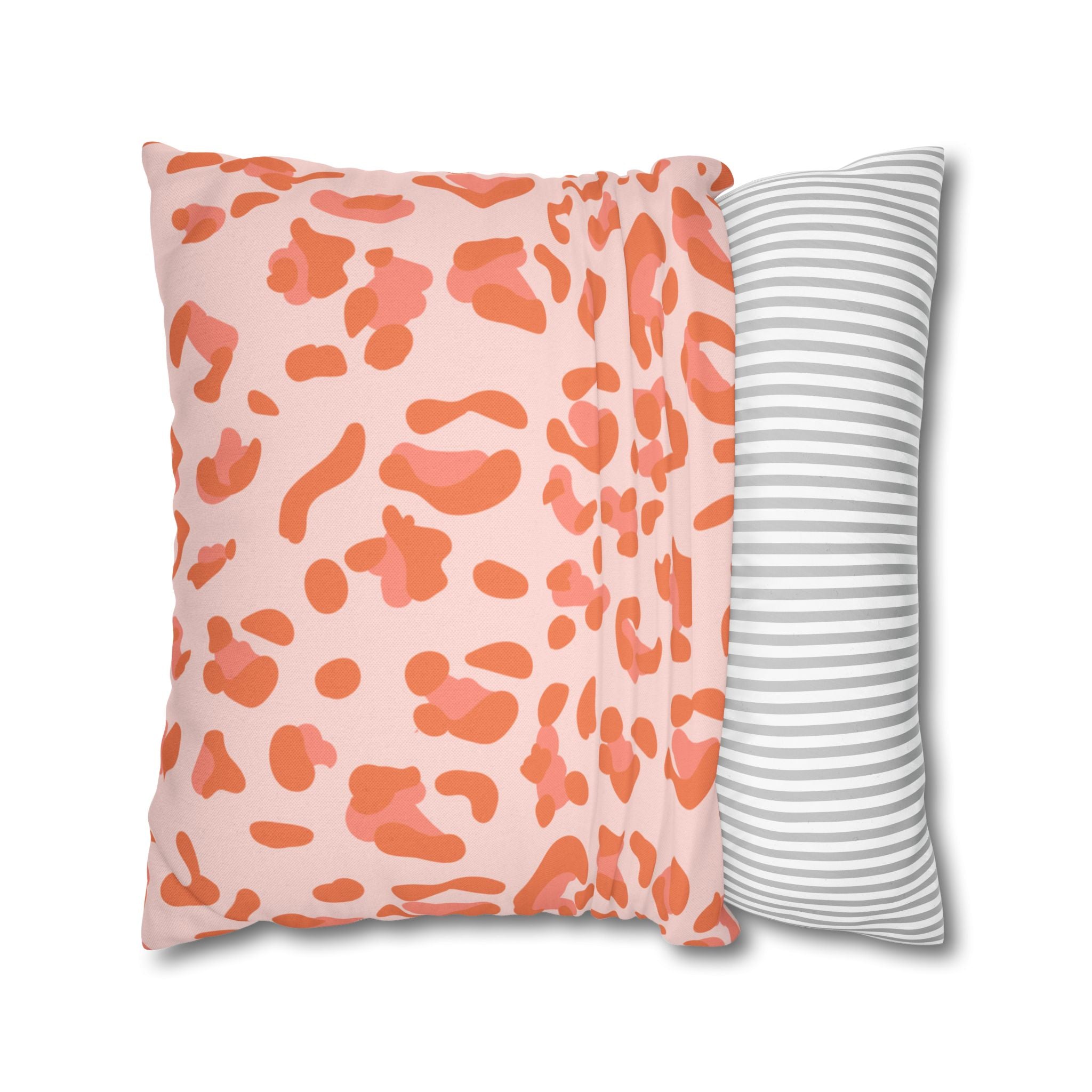 Pink and Orange Leopard Print Throw Pillow, Artsulli - Art is Long, Life is Short, Home Decor, , , , , , , 