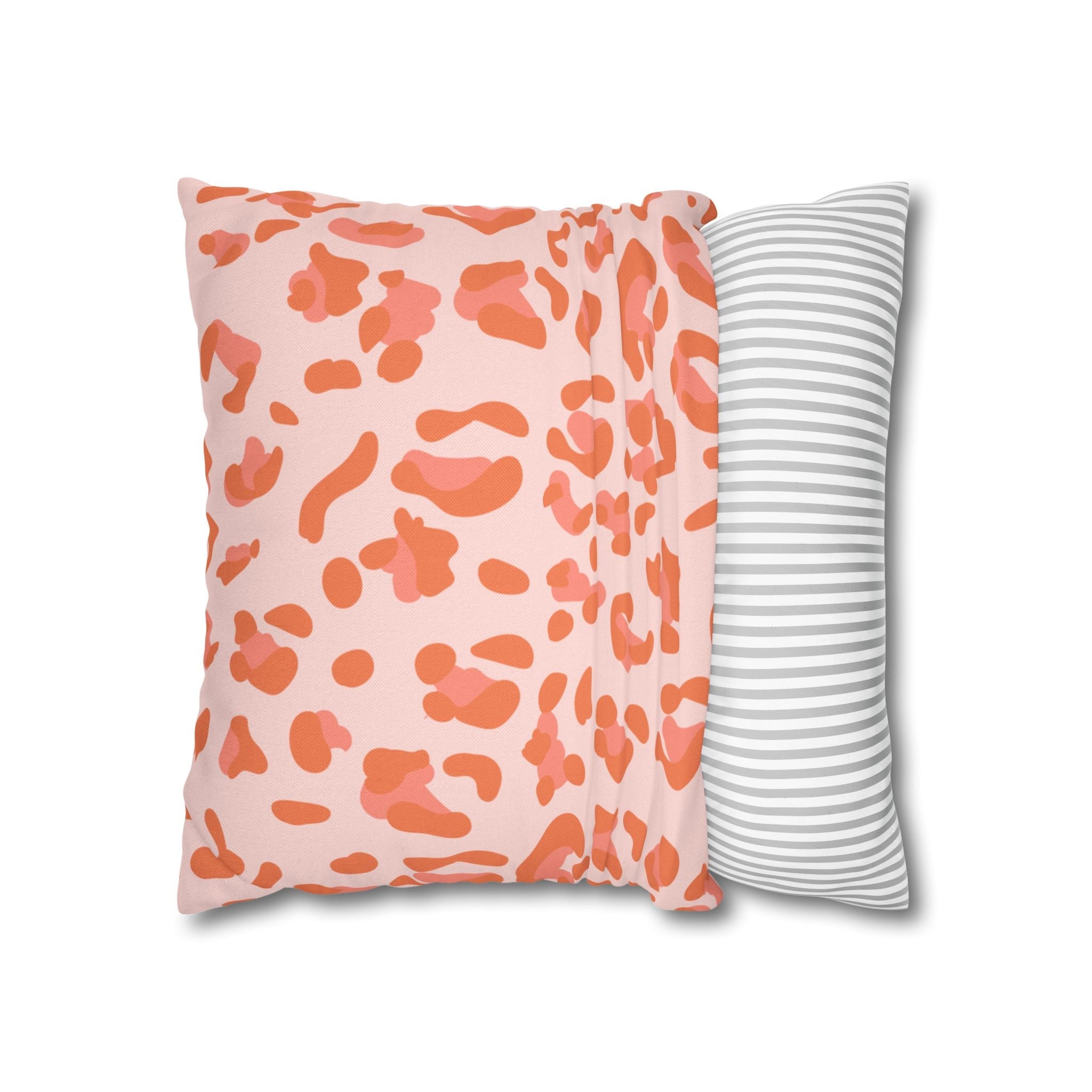 Pink and Orange Leopard Print Throw Pillow, Artsulli - Art is Long, Life is Short, Home Decor, , , , , , , 