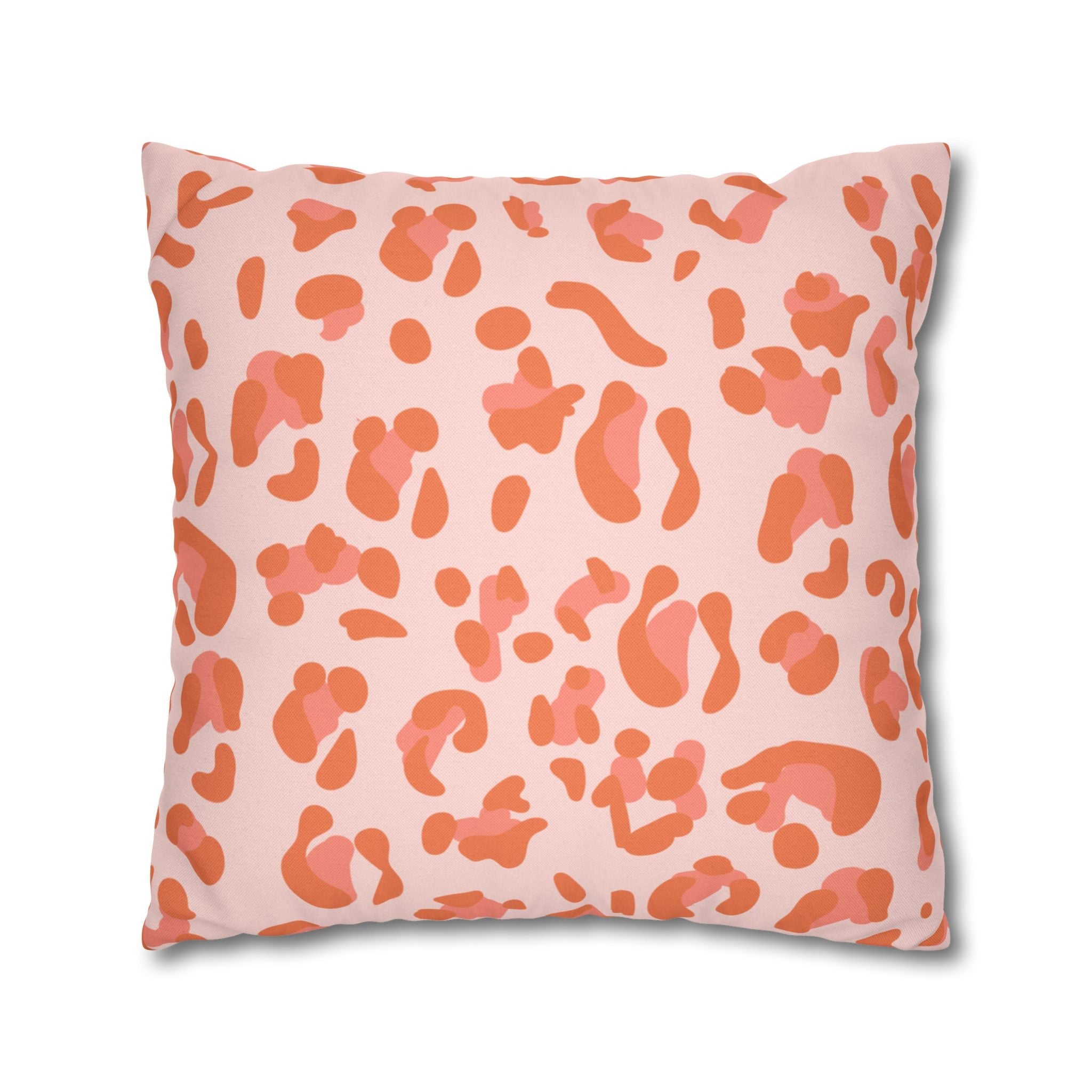 Pink and Orange Leopard Print Throw Pillow, Artsulli - Art is Long, Life is Short, Home Decor, , , , , , , 