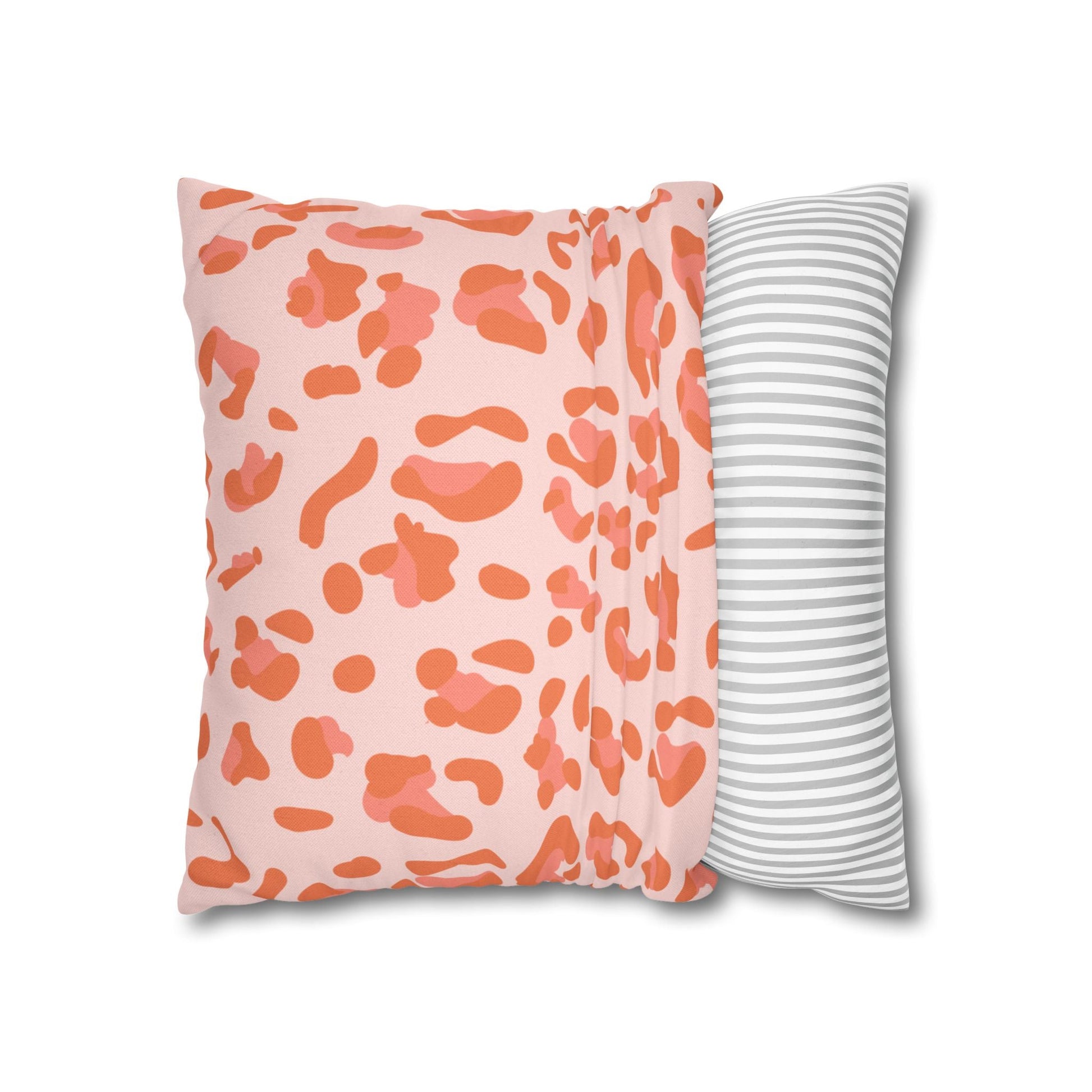 Pink and Orange Leopard Print Throw Pillow, Artsulli - Art is Long, Life is Short, Home Decor, , , , , , , 