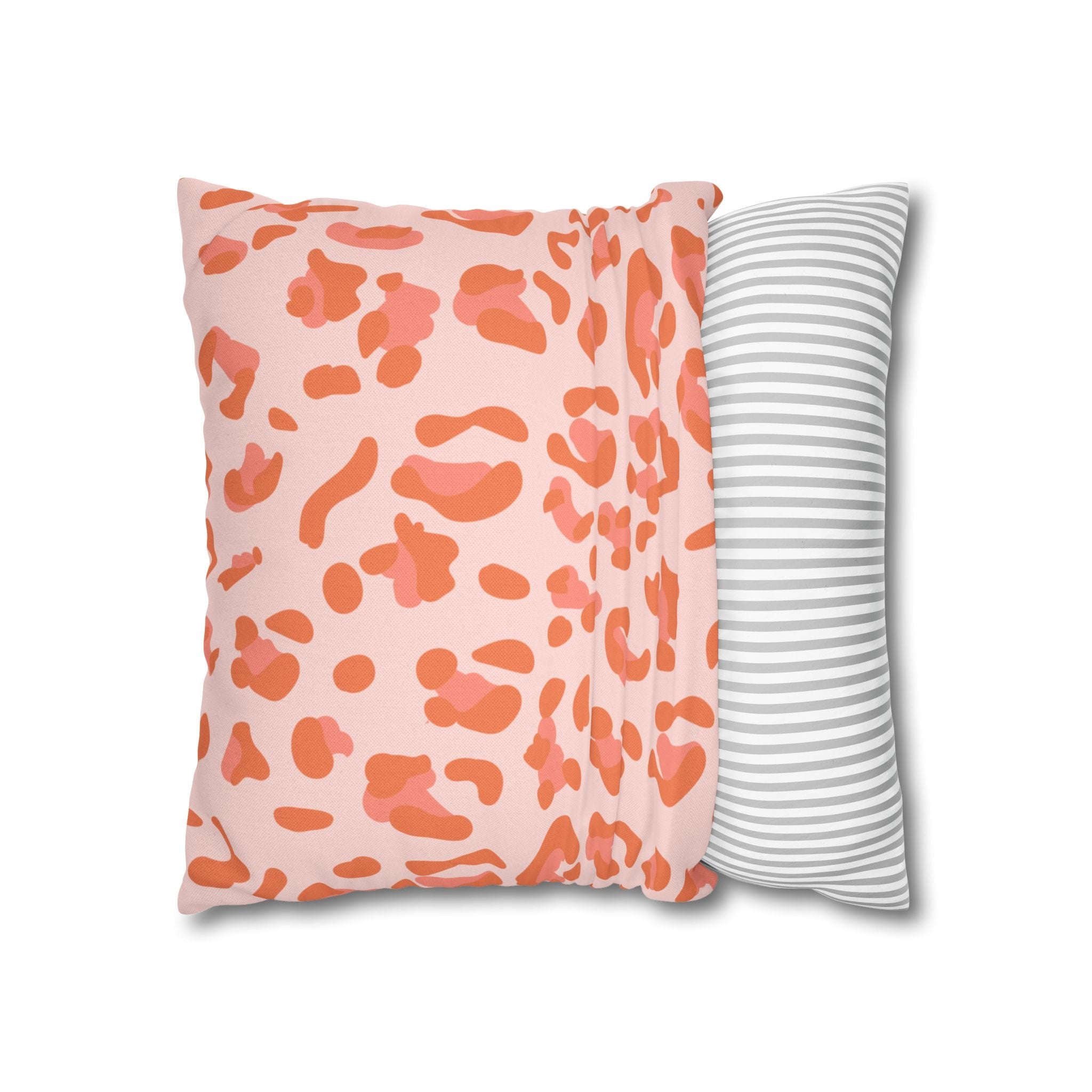 Pink and Orange Leopard Print Throw Pillow, Artsulli - Art is Long, Life is Short, Home Decor, , , , , , , 