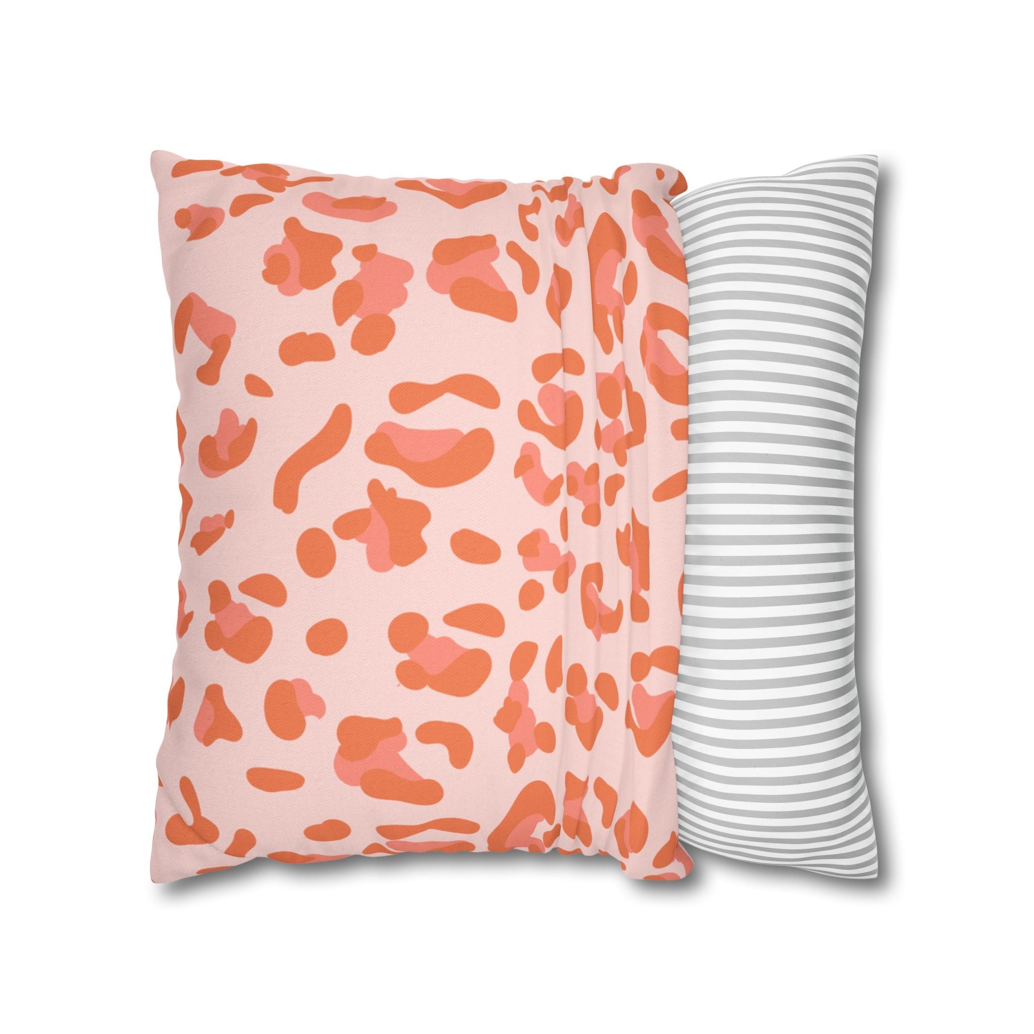 Pink and Orange Leopard Print Throw Pillow, Artsulli - Art is Long, Life is Short, Home Decor, , , , , , , 
