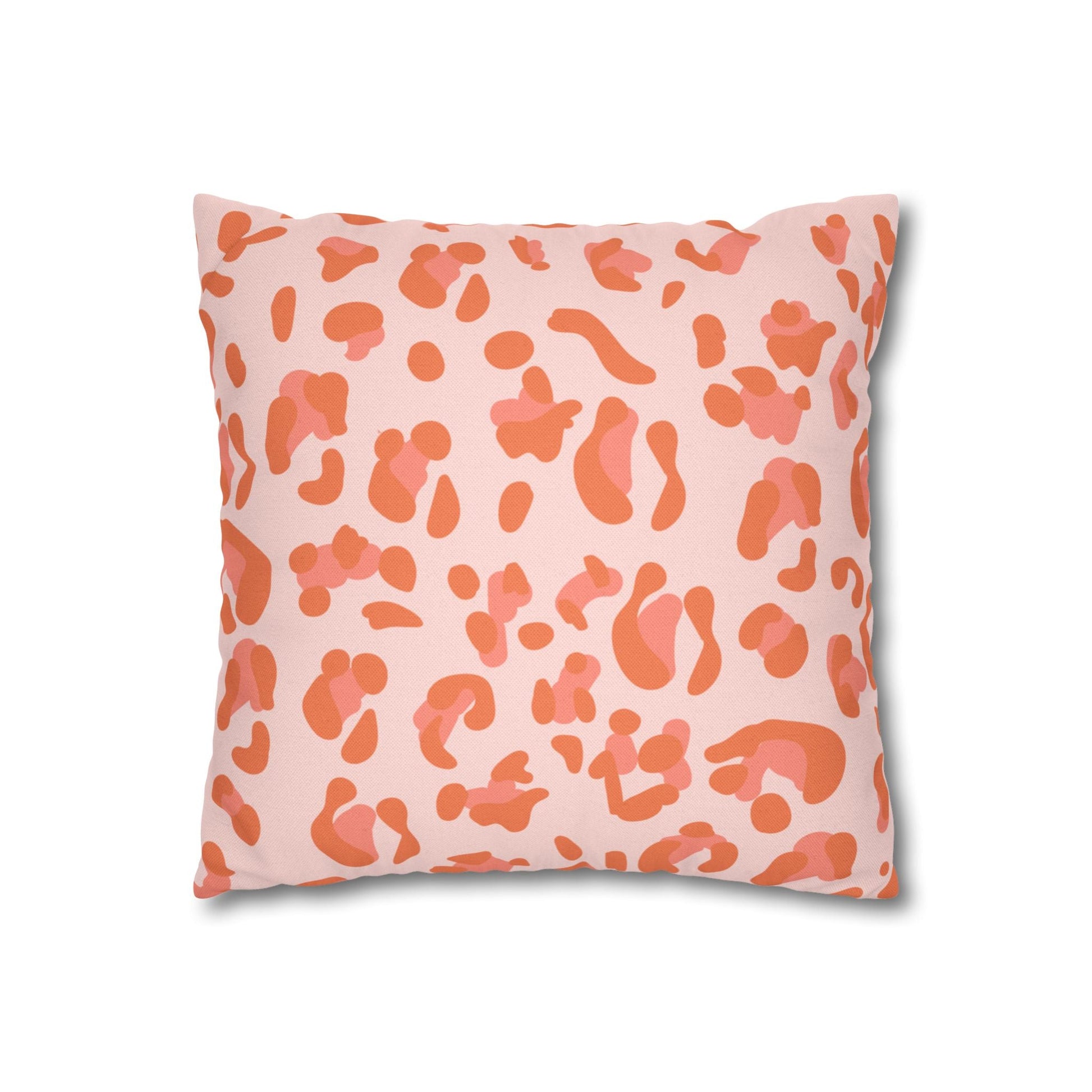 Pink and Orange Leopard Print Throw Pillow, Artsulli - Art is Long, Life is Short, Home Decor, , , , , , , 