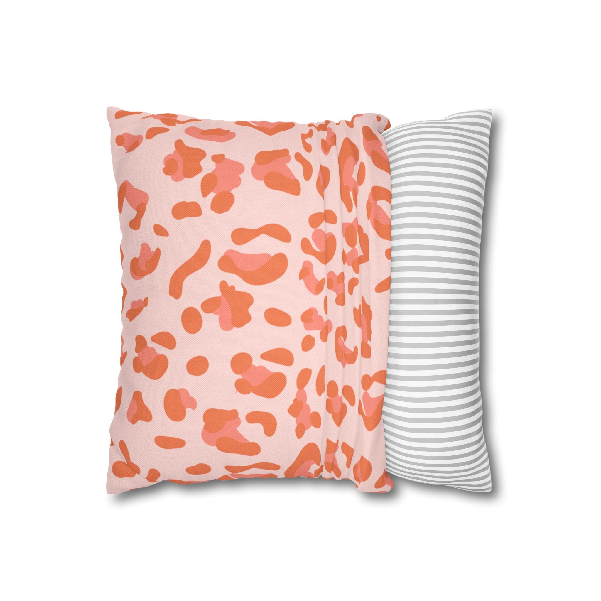 Pink and Orange Leopard Print Throw Pillow, Artsulli - Art is Long, Life is Short, Home Decor, , , , , , , 