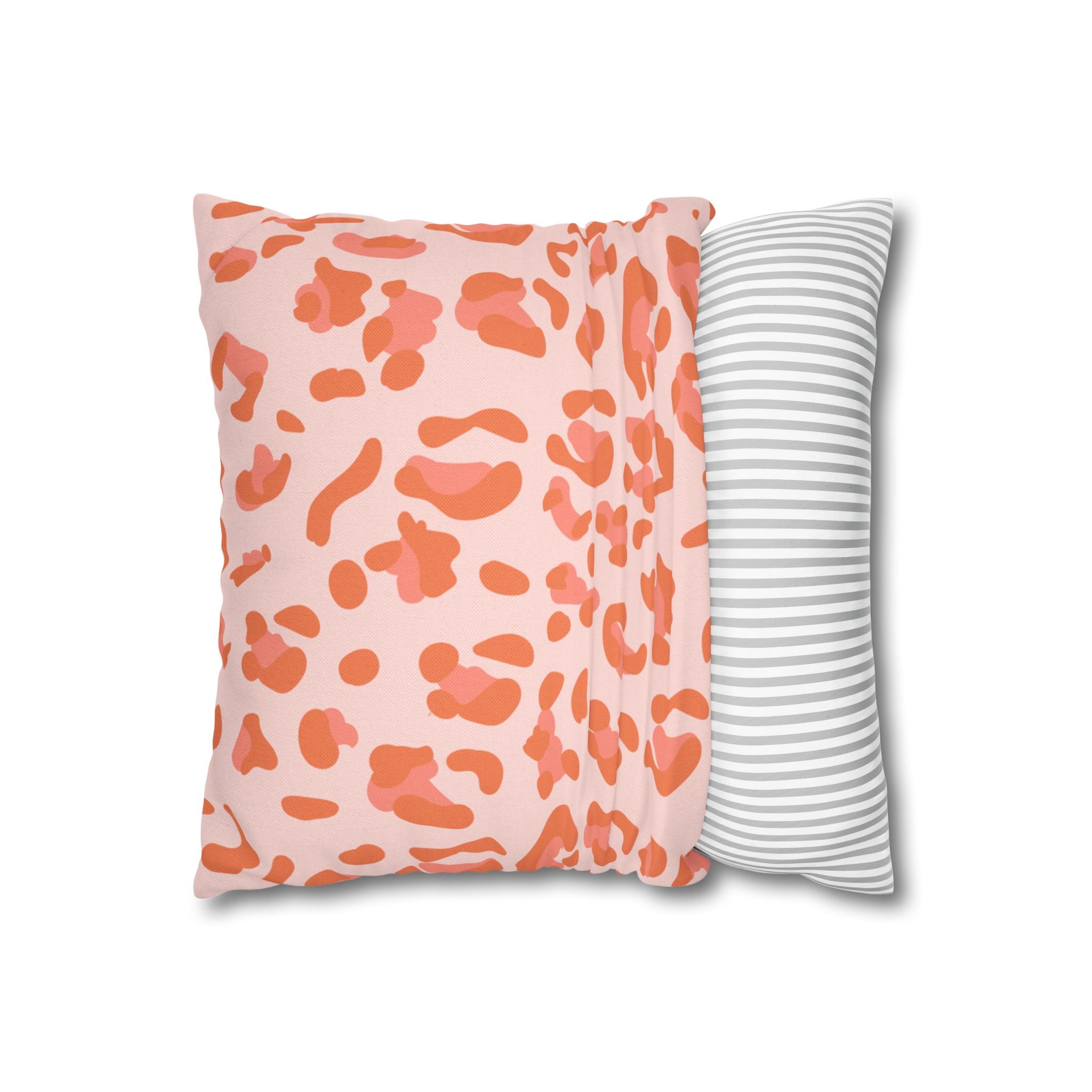 Pink and Orange Leopard Print Throw Pillow, Artsulli - Art is Long, Life is Short, Home Decor, , , , , , , 
