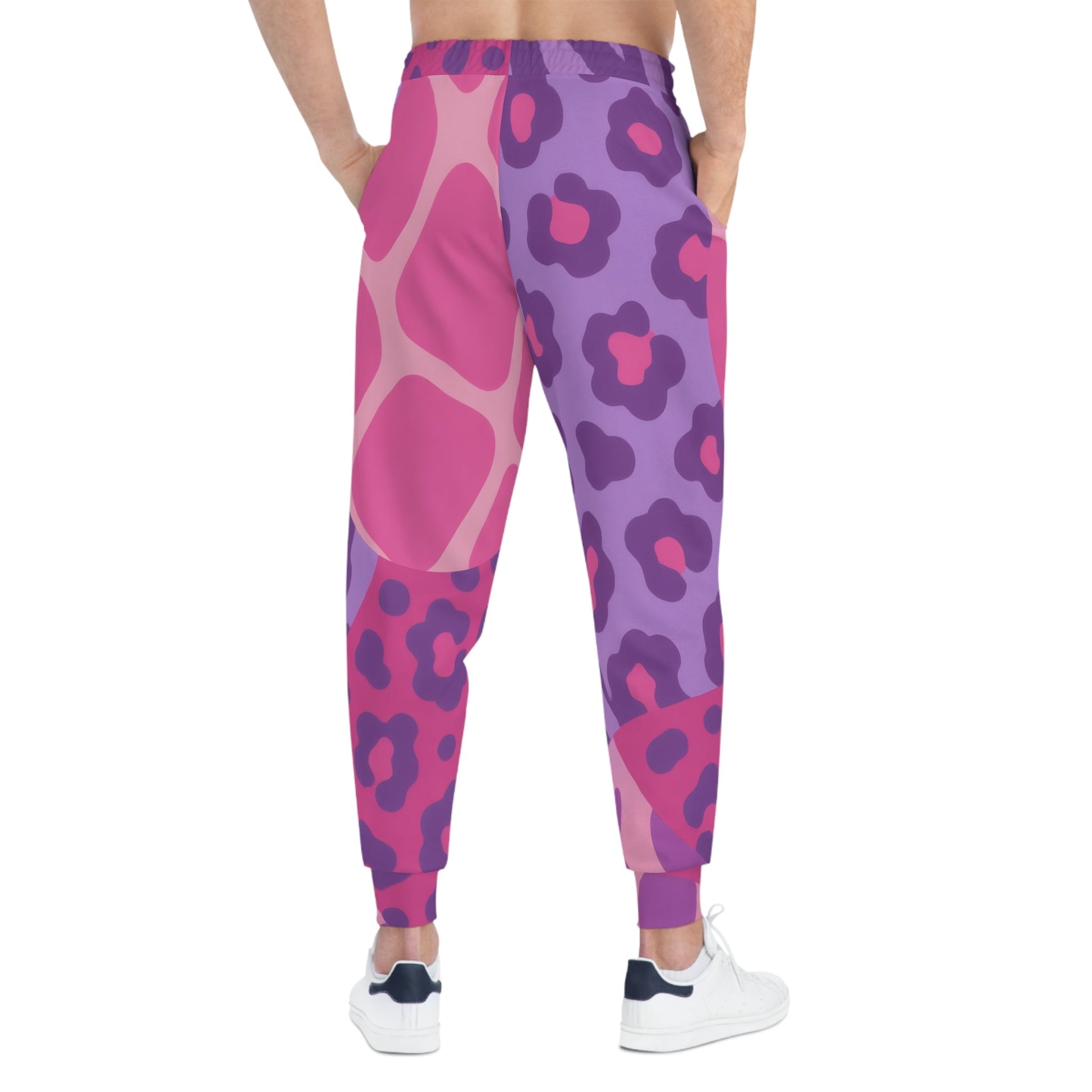 Pink and Purple Animal Print Joggers, Artsulli - Art is Long, Life is Short, All Over Prints, , , , , , , 