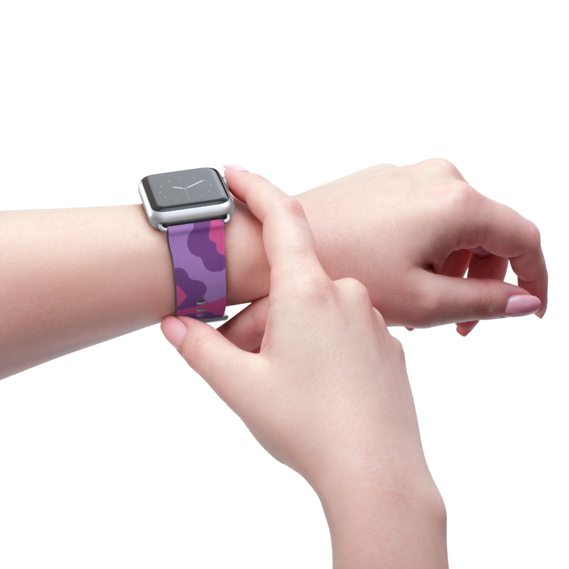 Pink and Purple Camouflage Apple Watch Band, Artsulli - Art is Long, Life is Short, Accessories, , , , , , , 