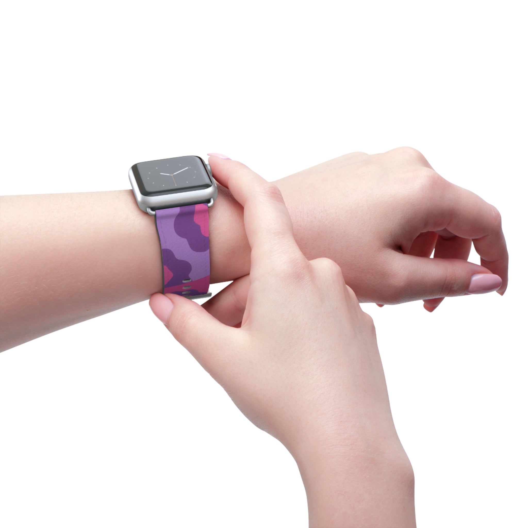 Pink and Purple Camouflage Apple Watch Band, Artsulli - Art is Long, Life is Short, Accessories, , , , , , , 