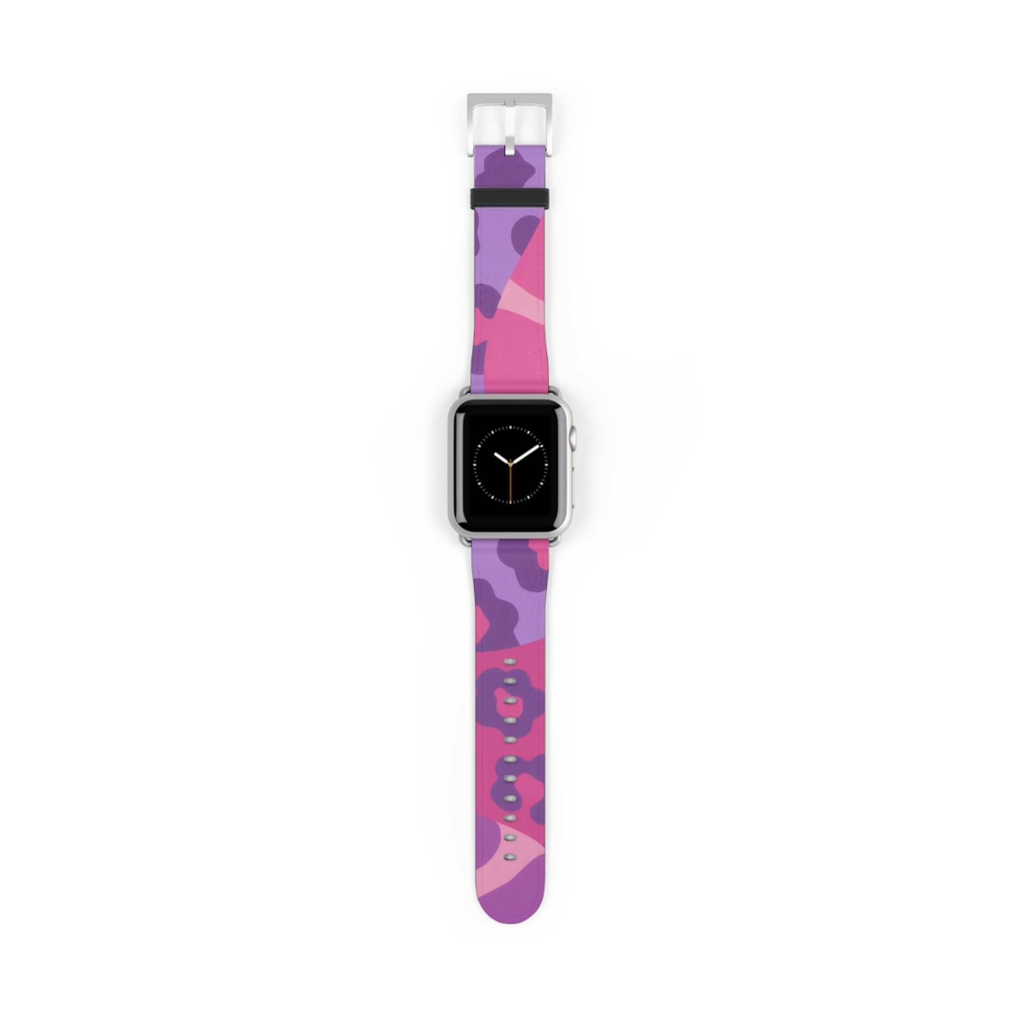 Pink and Purple Camouflage Apple Watch Band, Artsulli - Art is Long, Life is Short, Accessories, Size, 38 - 41 mm, Color, Silver Matte, , , 30135087956940161009