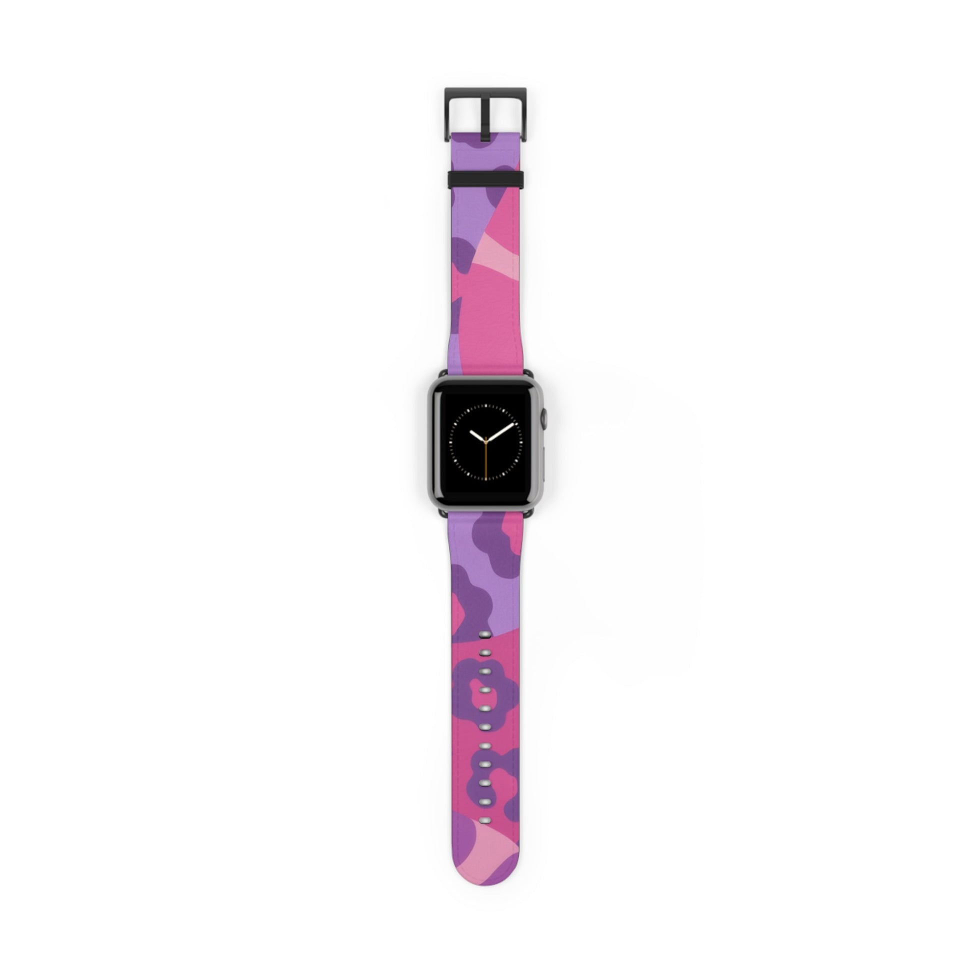 Pink and Purple Camouflage Apple Watch Band, Artsulli - Art is Long, Life is Short, Accessories, Size, 42 - 45 mm, Color, Black Matte, , , 97343151283583053497