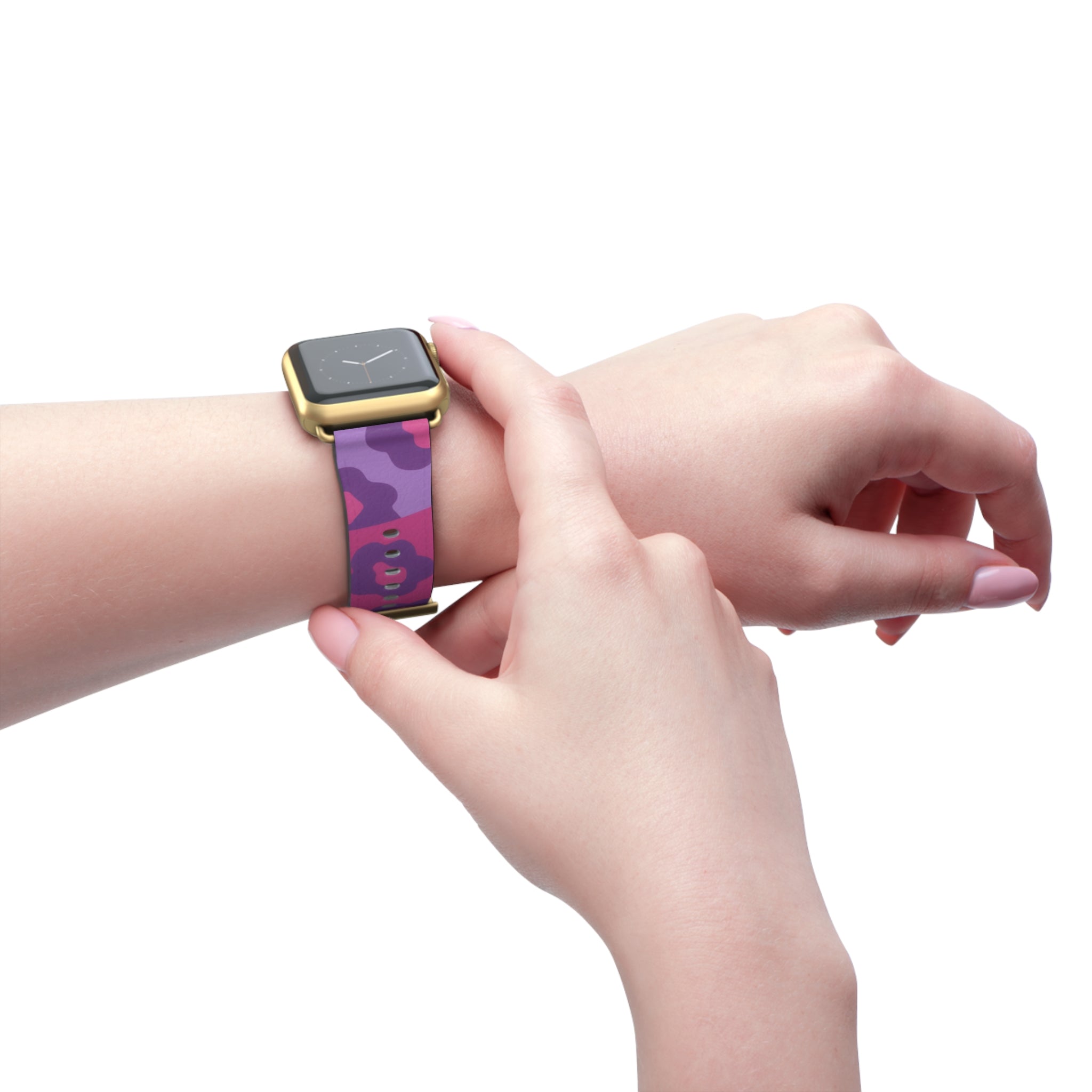 Pink and Purple Camouflage Apple Watch Band, Artsulli - Art is Long, Life is Short, Accessories, , , , , , , 
