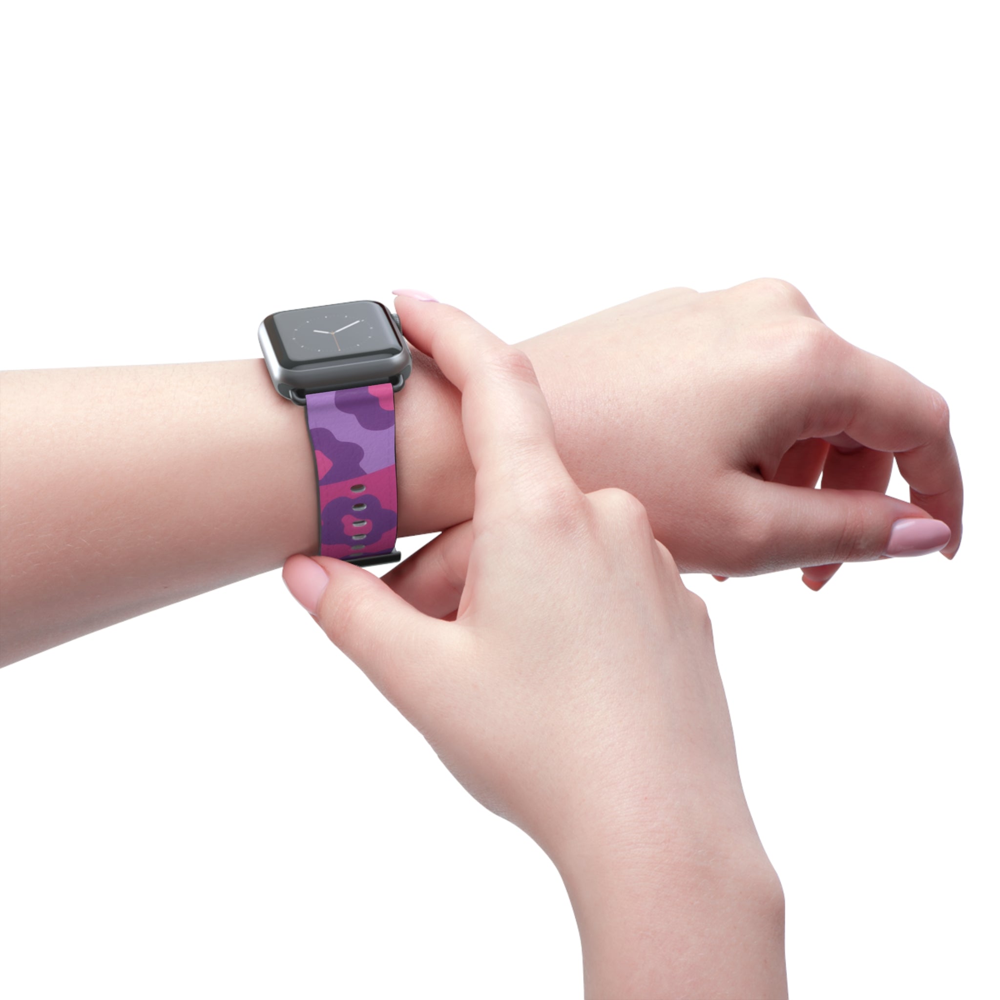 Pink and Purple Camouflage Apple Watch Band, Artsulli - Art is Long, Life is Short, Accessories, , , , , , , 
