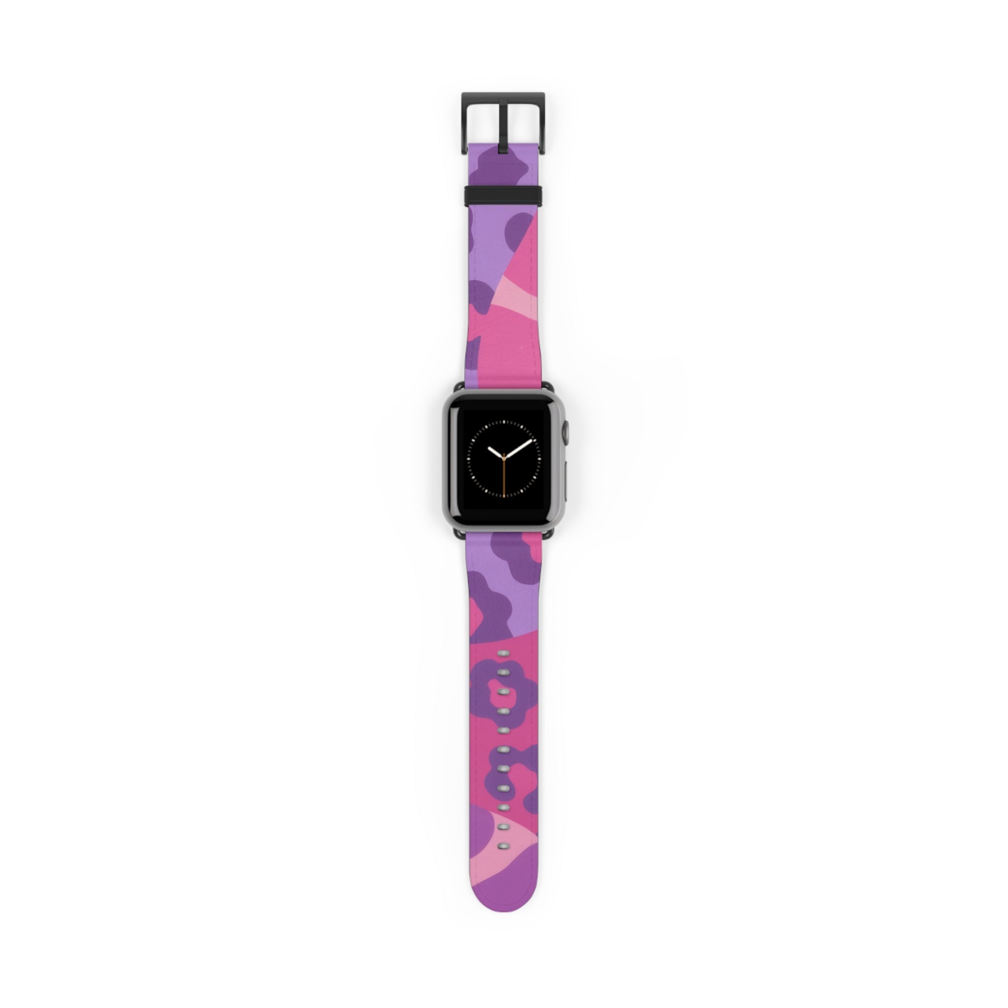 Pink and Purple Camouflage Apple Watch Band, Artsulli - Art is Long, Life is Short, Accessories, Size, 38 - 41 mm, Color, Black Matte, , , 31203459446087150387