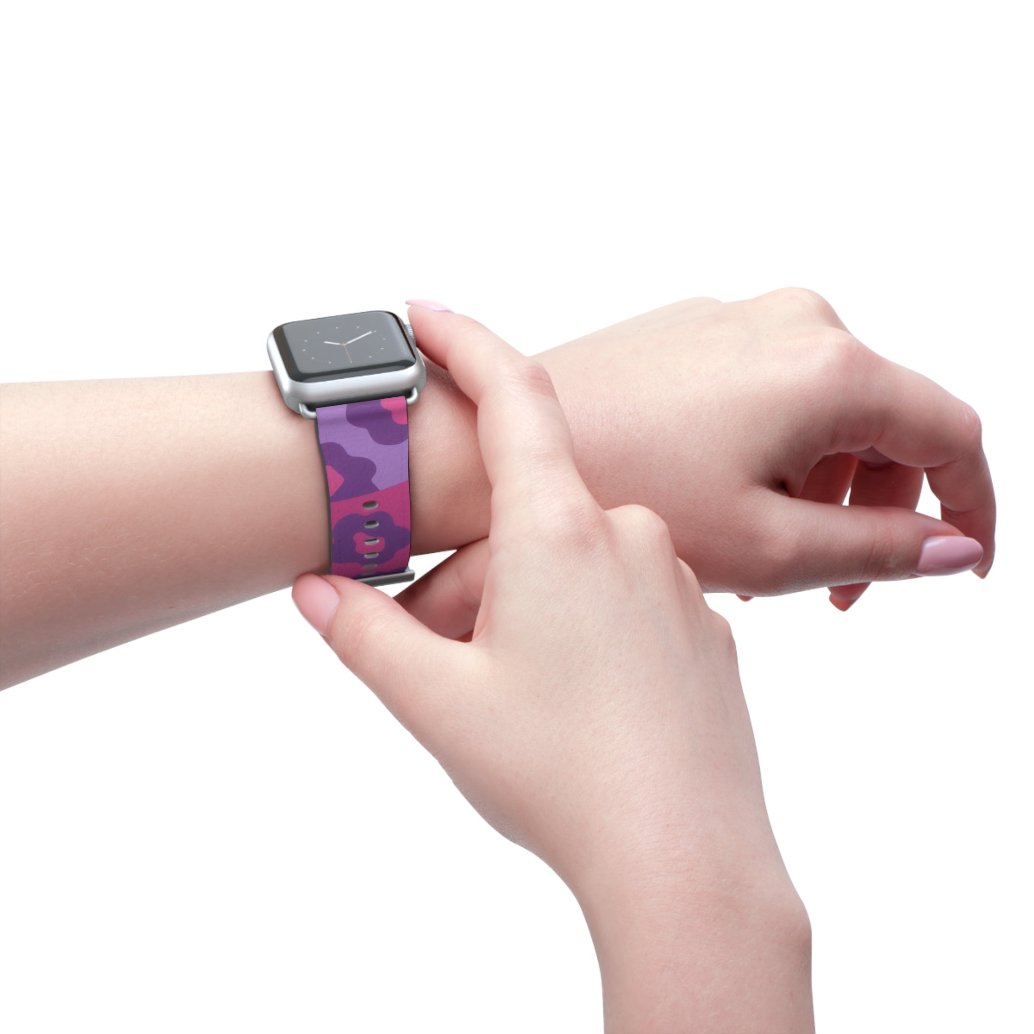 Pink and Purple Camouflage Apple Watch Band, Artsulli - Art is Long, Life is Short, Accessories, , , , , , , 