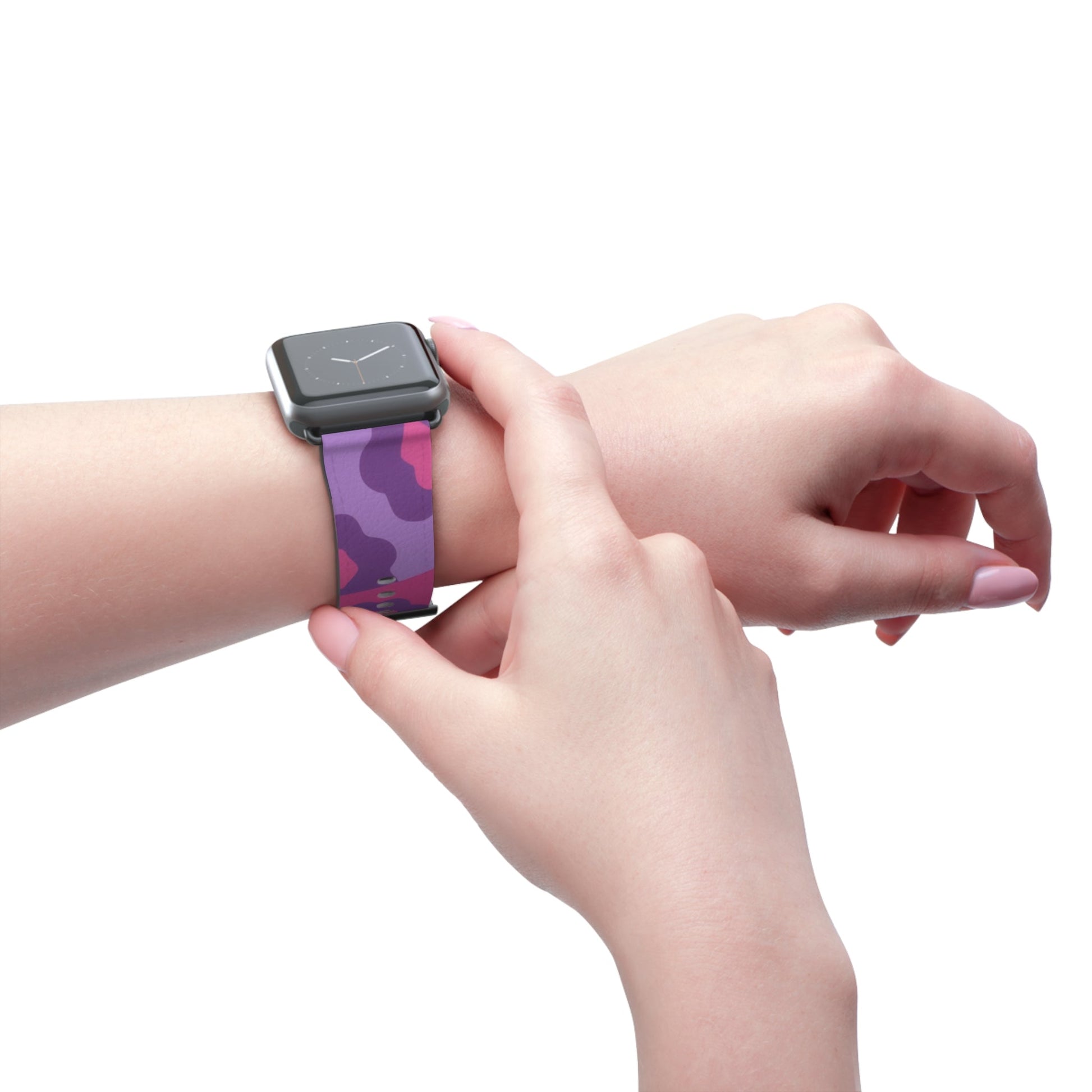 Pink and Purple Camouflage Apple Watch Band, Artsulli - Art is Long, Life is Short, Accessories, , , , , , , 