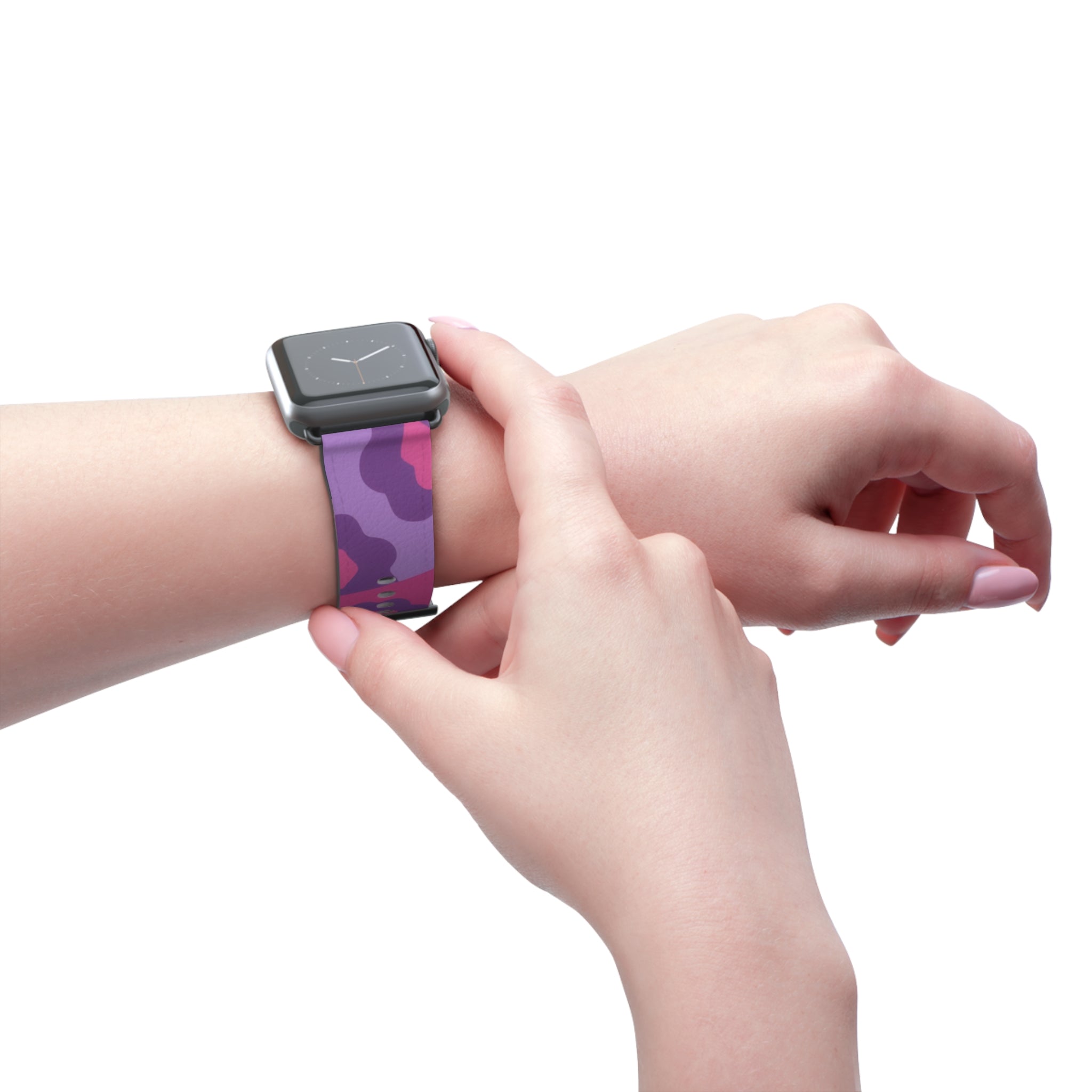 Pink and Purple Camouflage Apple Watch Band, Artsulli - Art is Long, Life is Short, Accessories, , , , , , , 