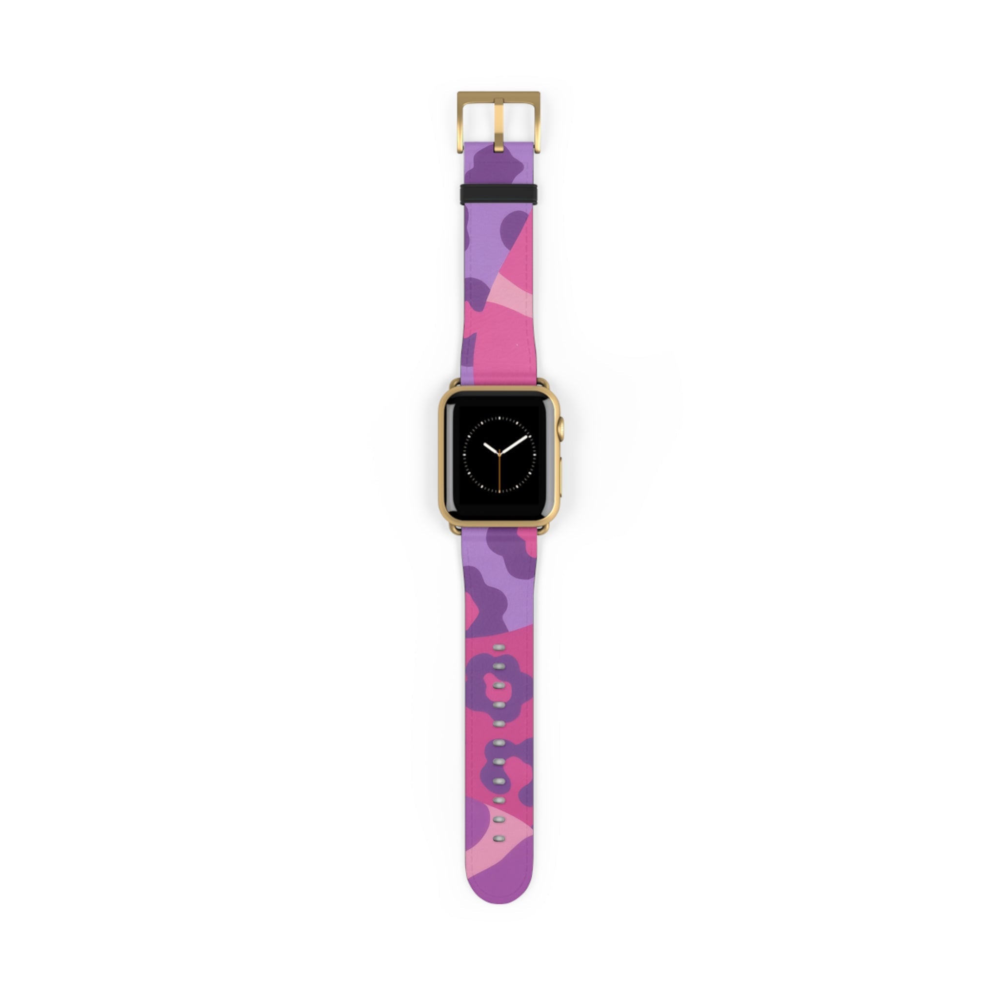 Pink and Purple Camouflage Apple Watch Band, Artsulli - Art is Long, Life is Short, Accessories, Size, 38 - 41 mm, Color, Gold Matte, , , 24822246415222723618