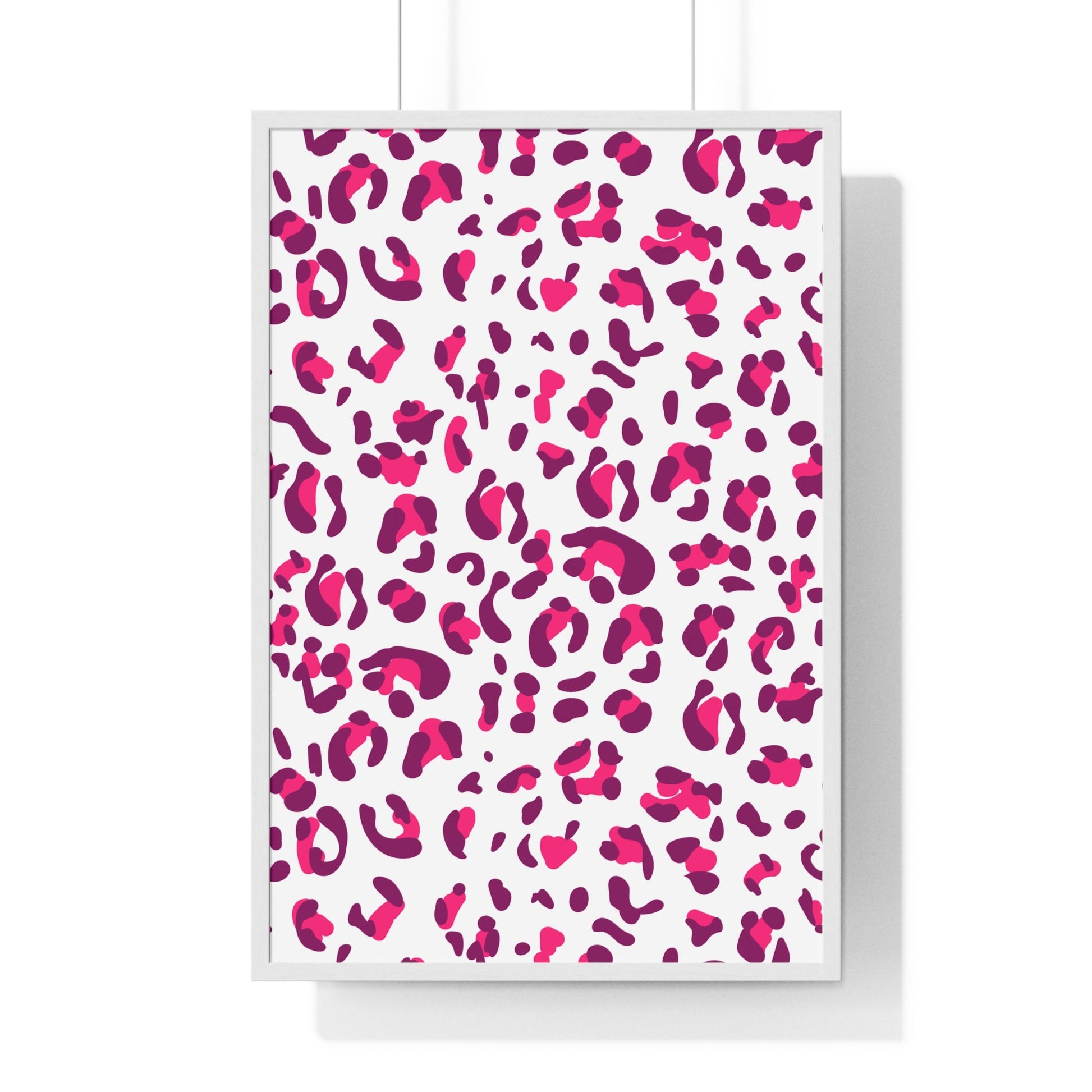 JAKKOUTTHEBXX Pink and Purple Leopard Framed Wall Art 2025