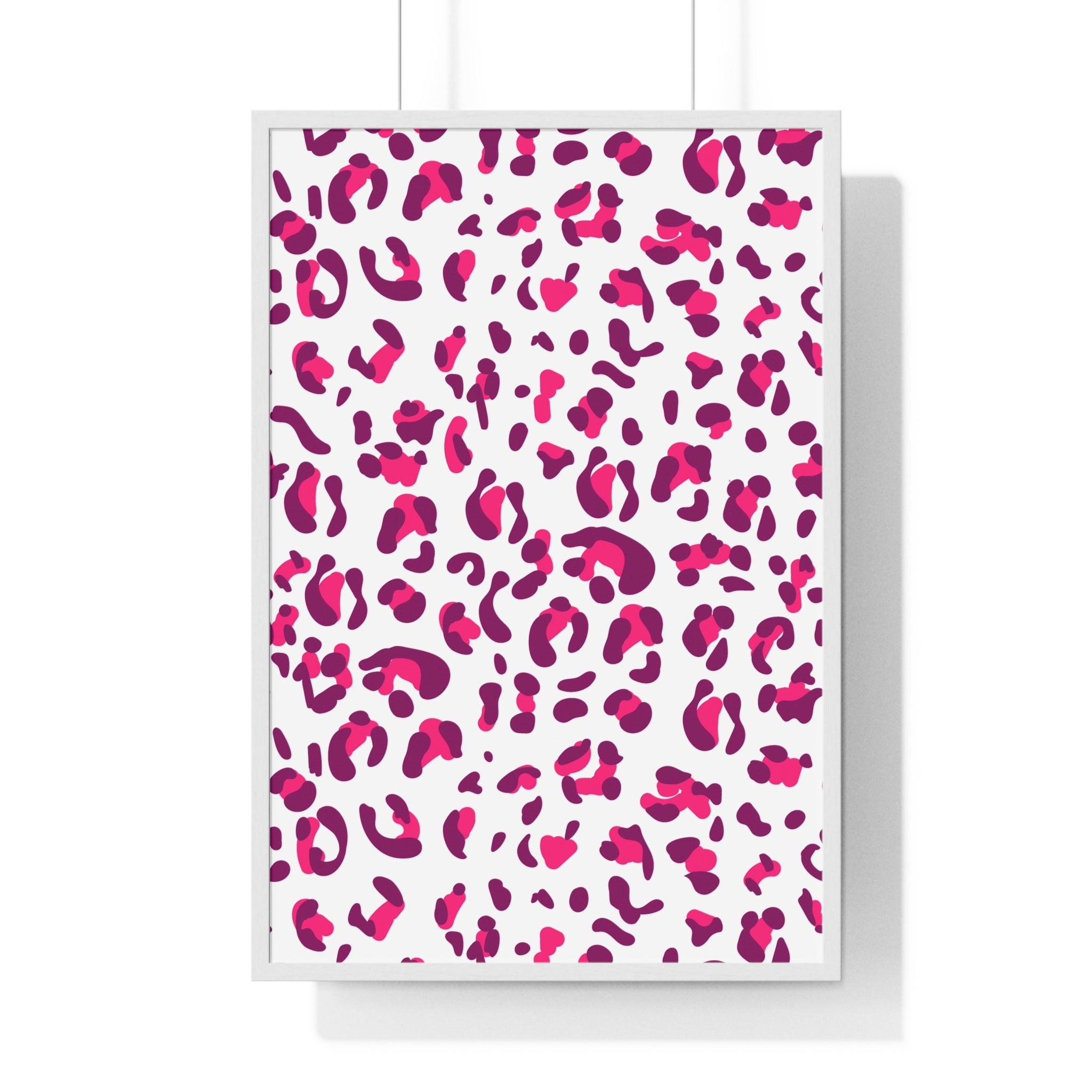 JAKKOUTTHEBXX Pink and Purple Leopard Framed Wall Art 2025