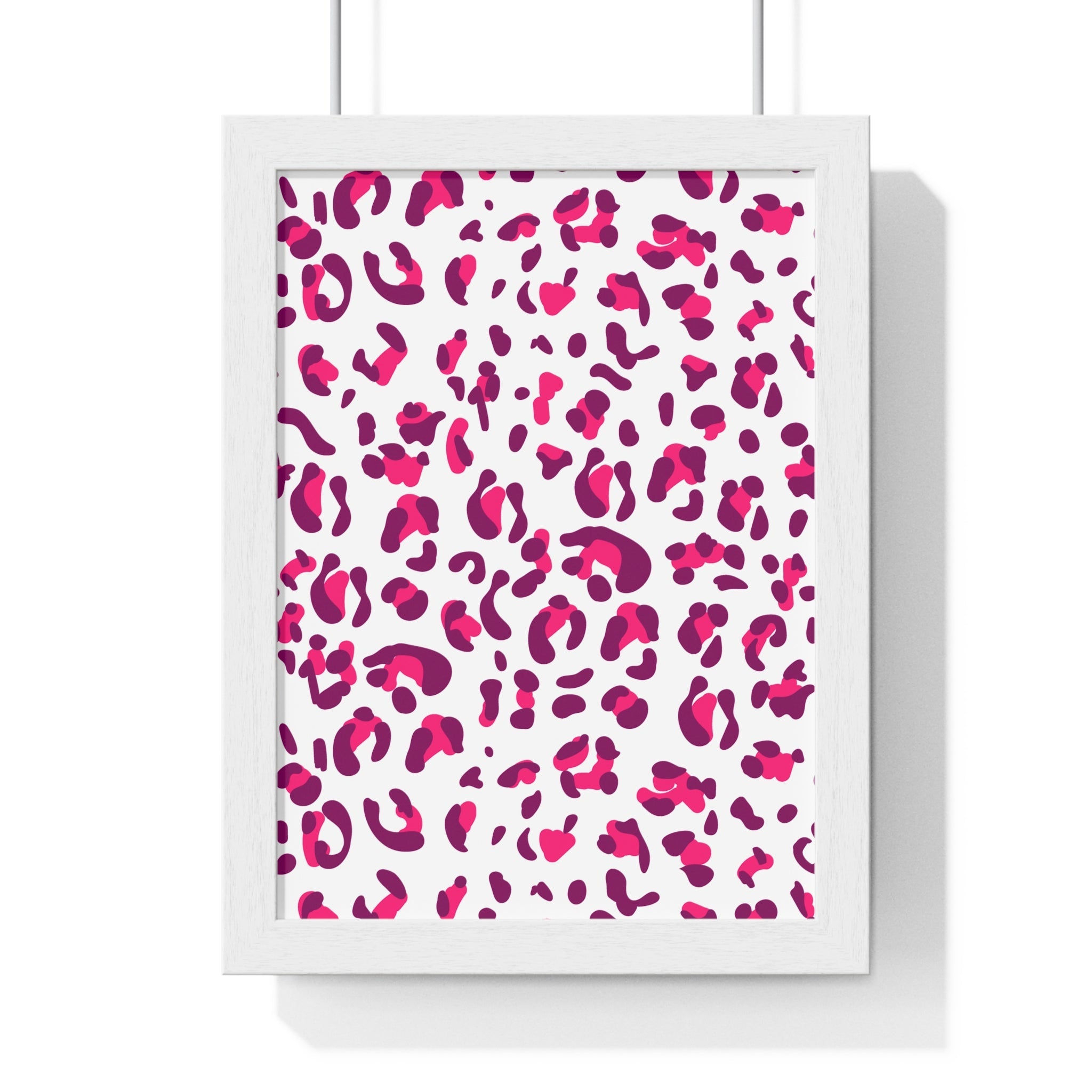 JAKKOUTTHEBXX Pink and Purple Leopard Framed Wall Art 2025