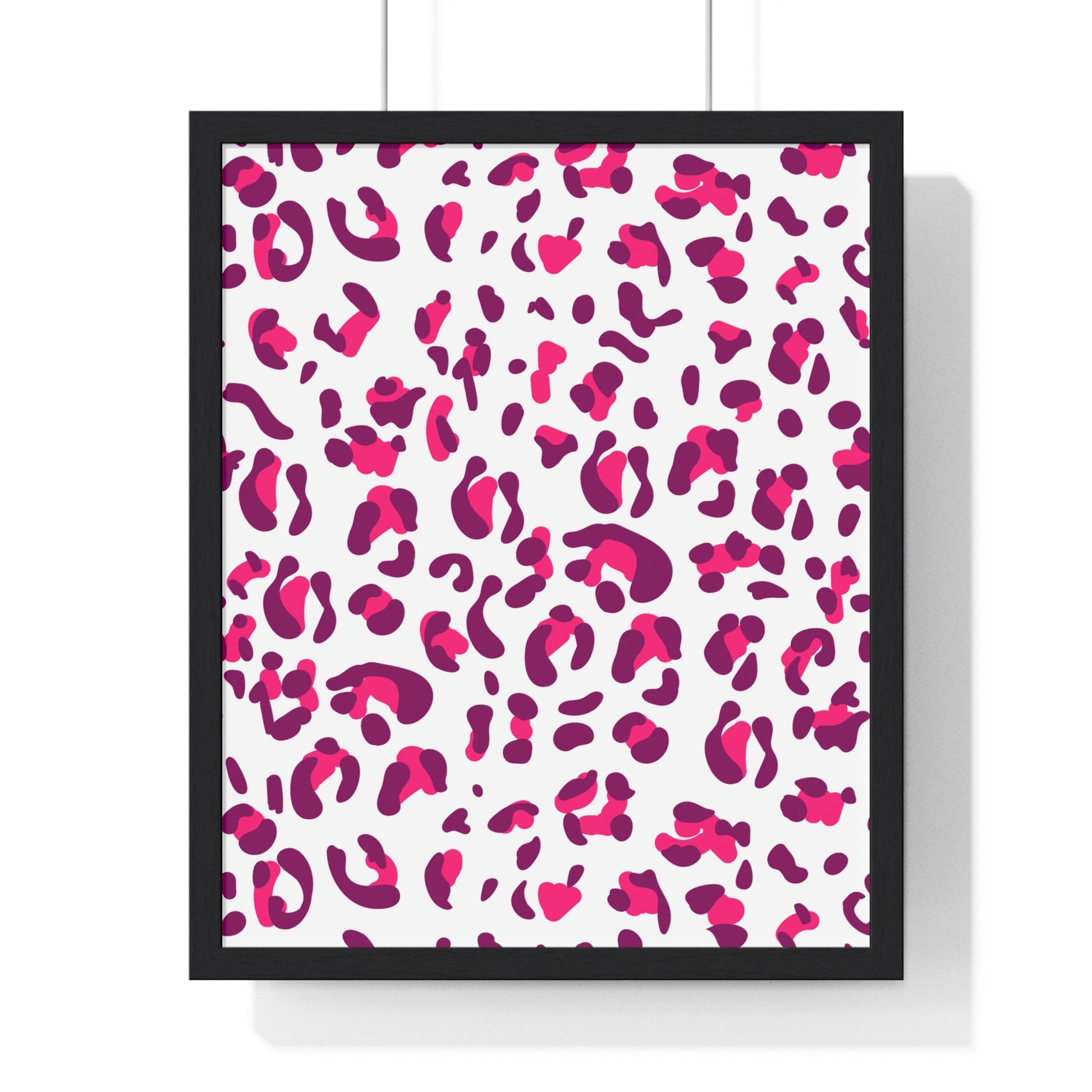 JAKKOUTTHEBXX Pink and Purple Leopard Framed Wall Art 2025