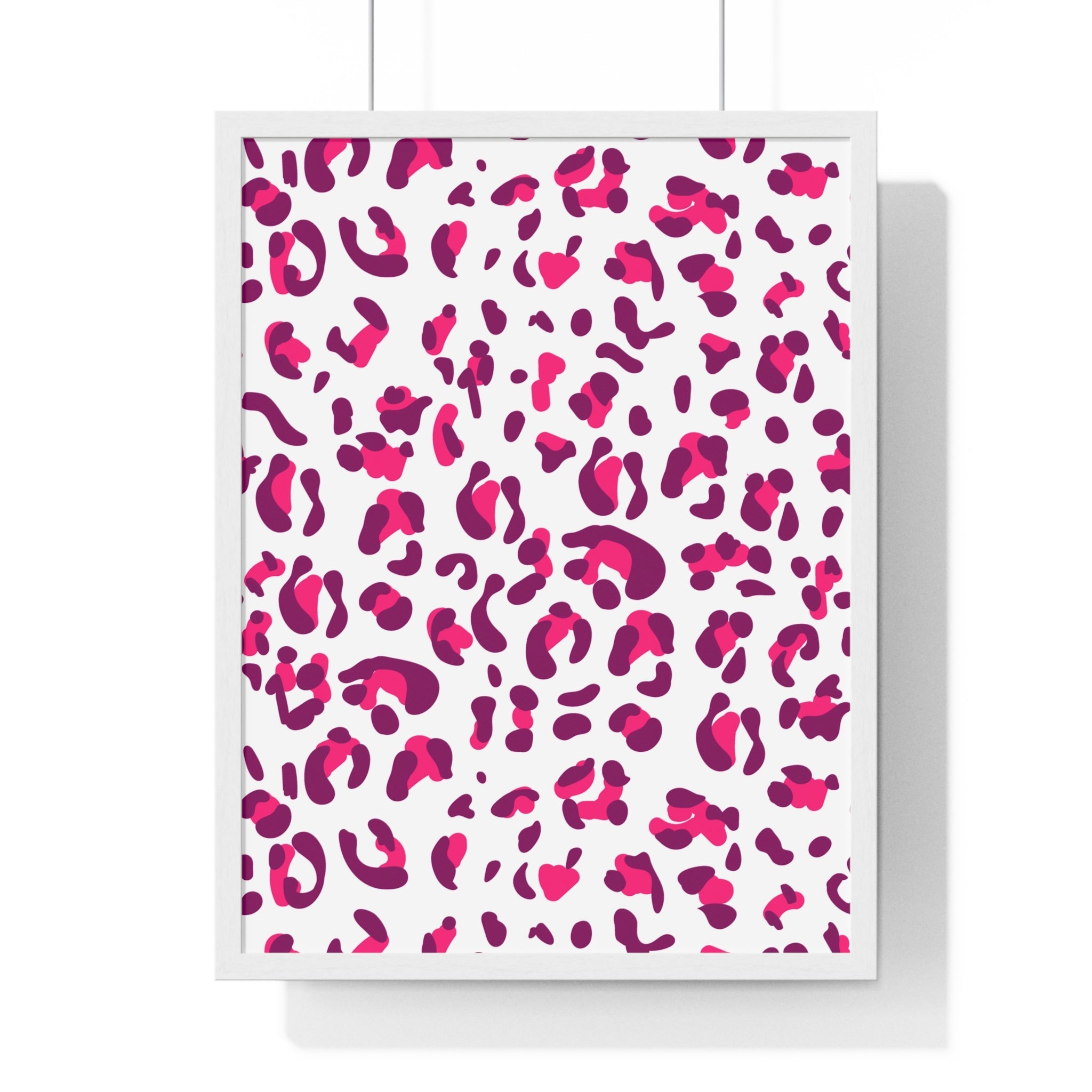 JAKKOUTTHEBXX Pink and Purple Leopard Framed Wall Art 2025