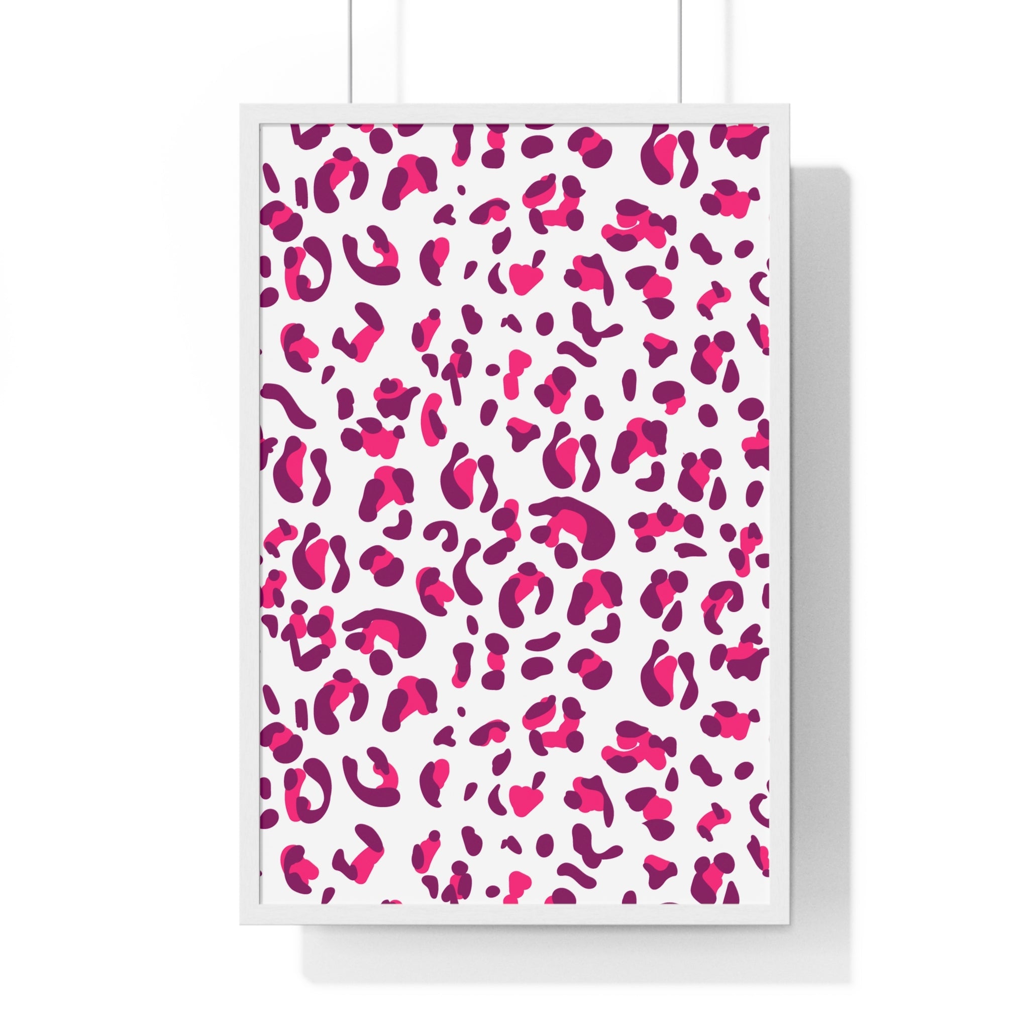 JAKKOUTTHEBXX Pink and Purple Leopard Framed Wall Art 2025