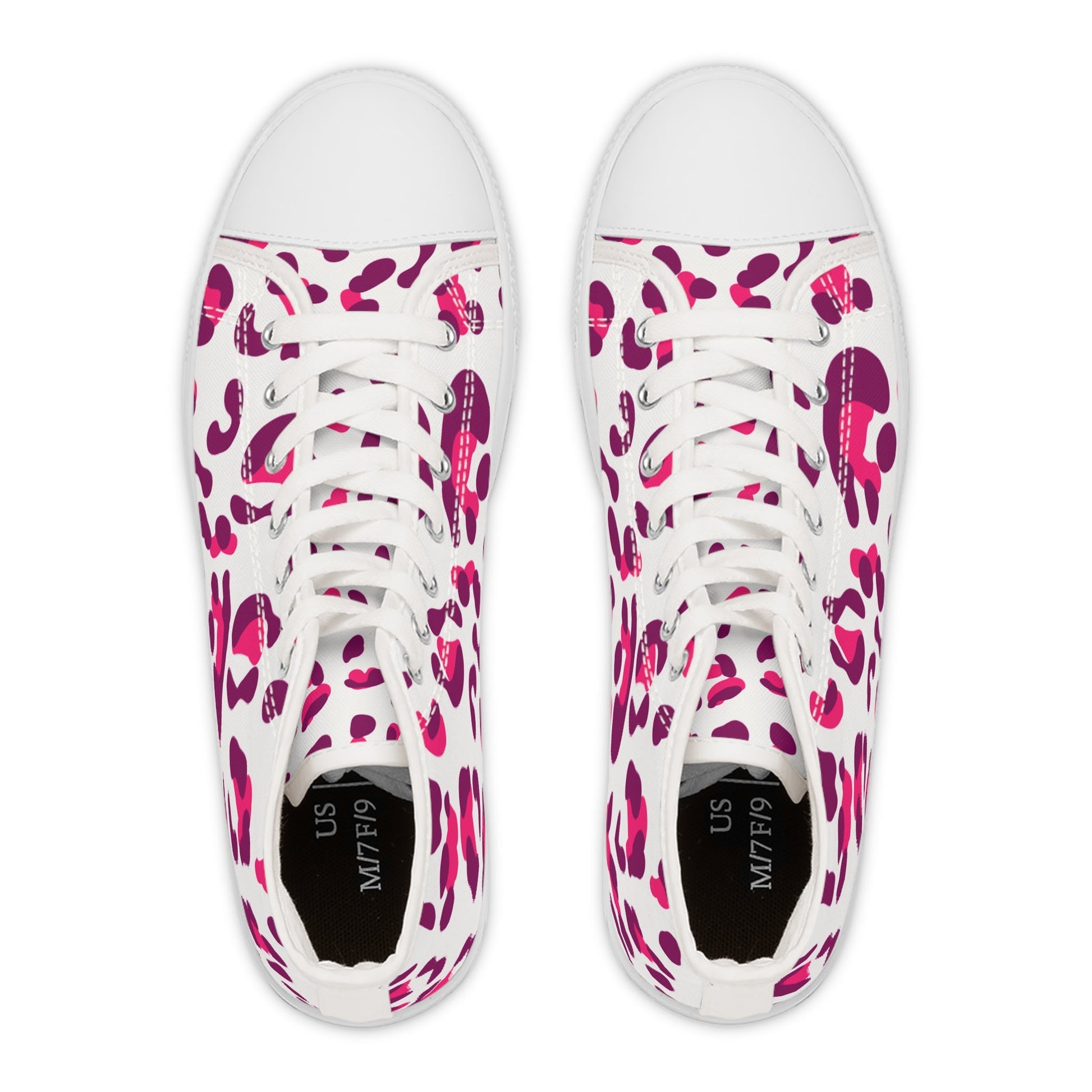 Pink and Purple Leopard High Top Sneakers, Artsulli - Art is Long, Life is Short, Shoes, , , , , , , 
